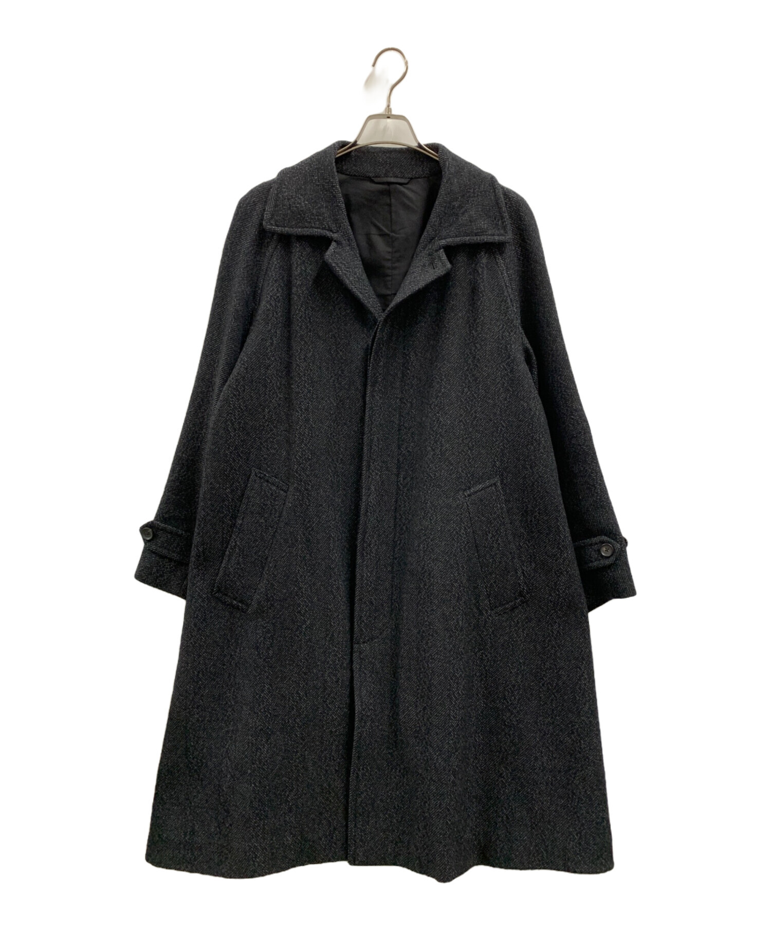 Phlannel ブラックモールスキンコート 中古・古着通販】Phlannel (フランネル) Phlannel コート ブラック