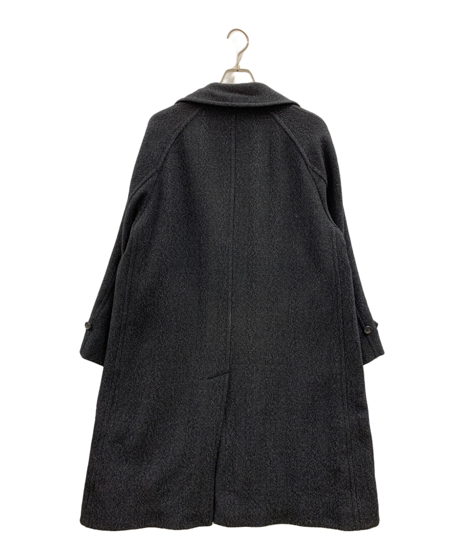 Phlannel フランネル バルカラーコート メンズサイズ2 美品 中古・古着通販】Phlannel (フランネル) Phlannel コート ブラック