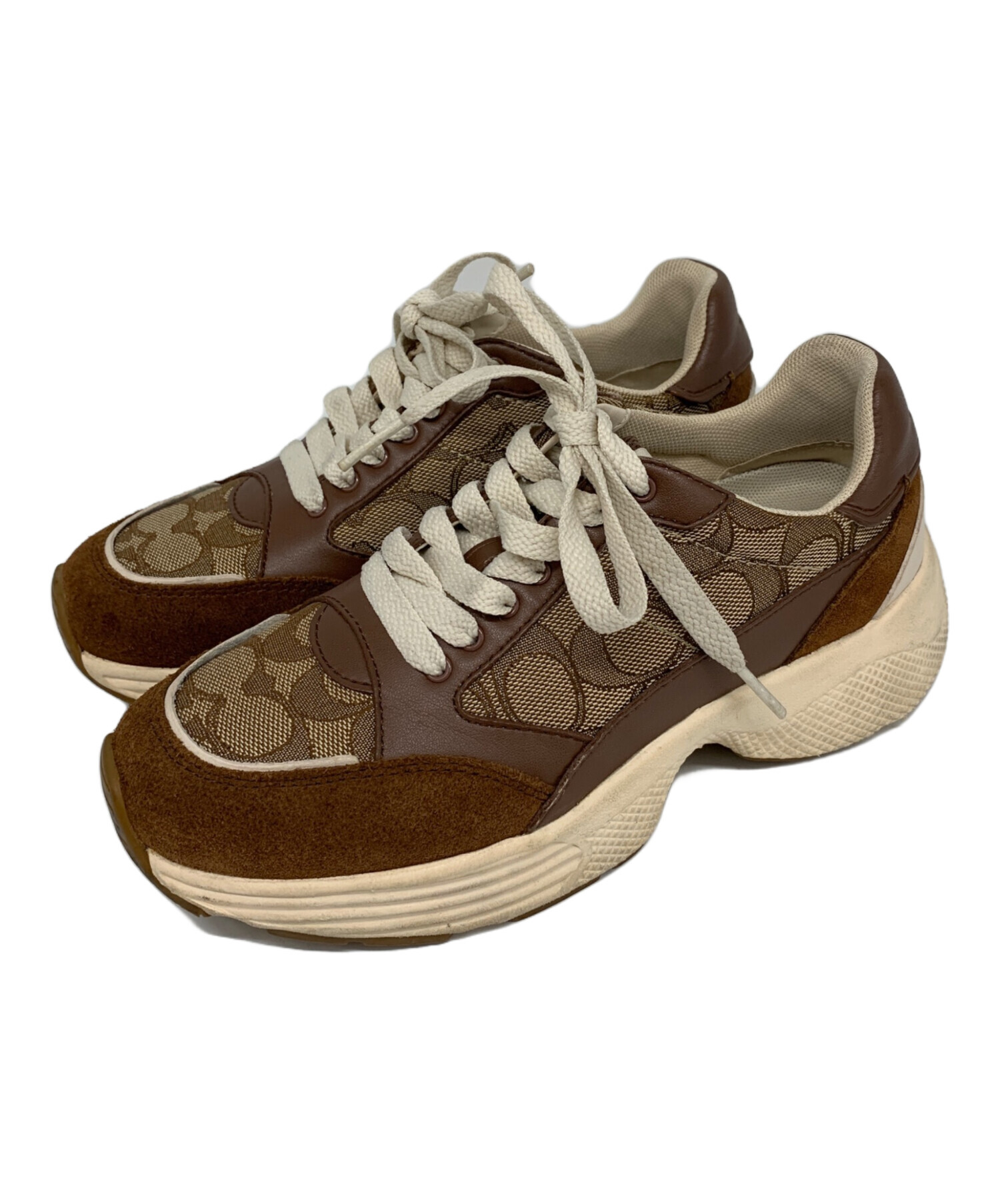 中古・古着通販】COACH (コーチ) COACH スニーカー ブラウン サイズ