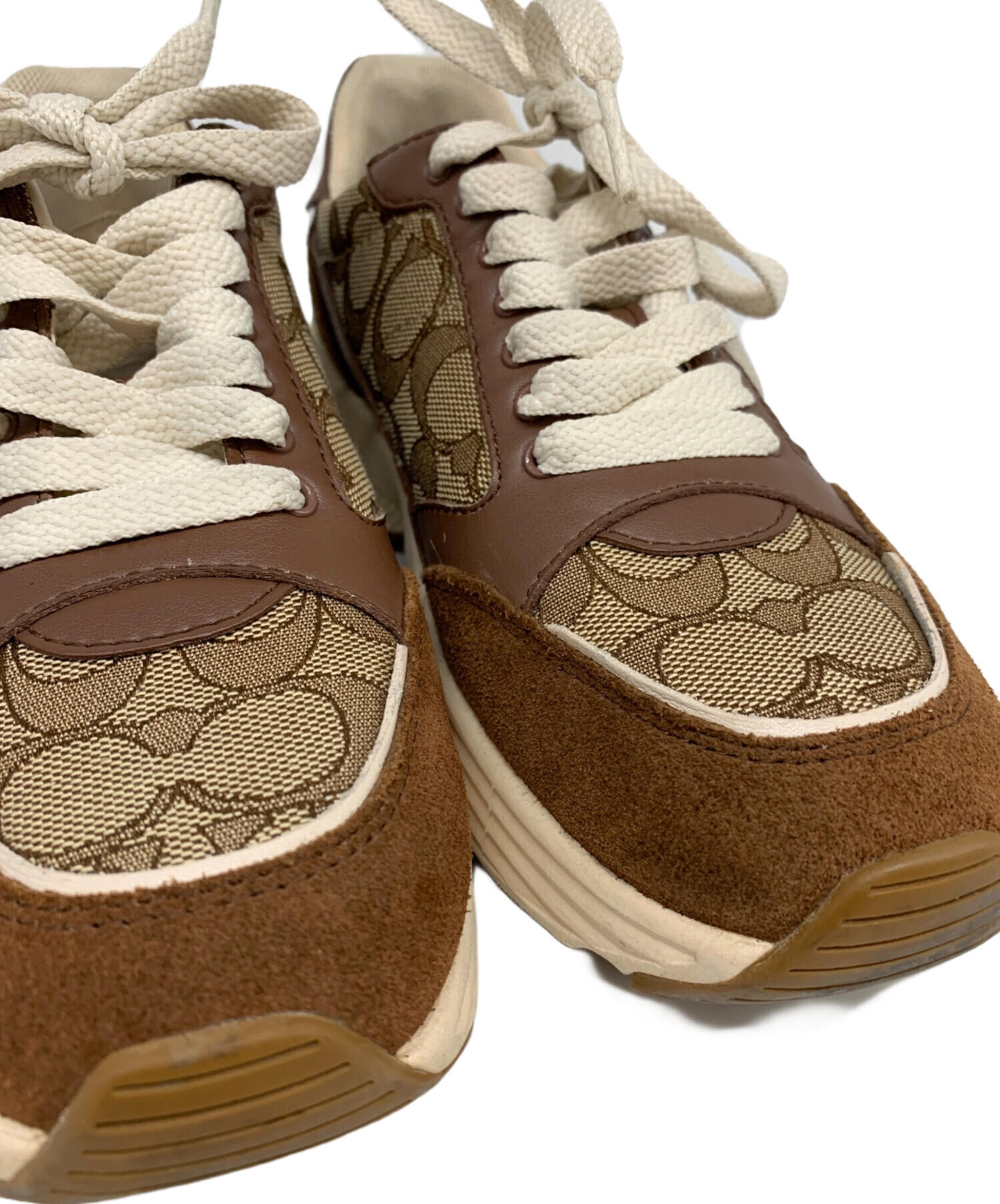 中古・古着通販】COACH (コーチ) COACH スニーカー ブラウン サイズ