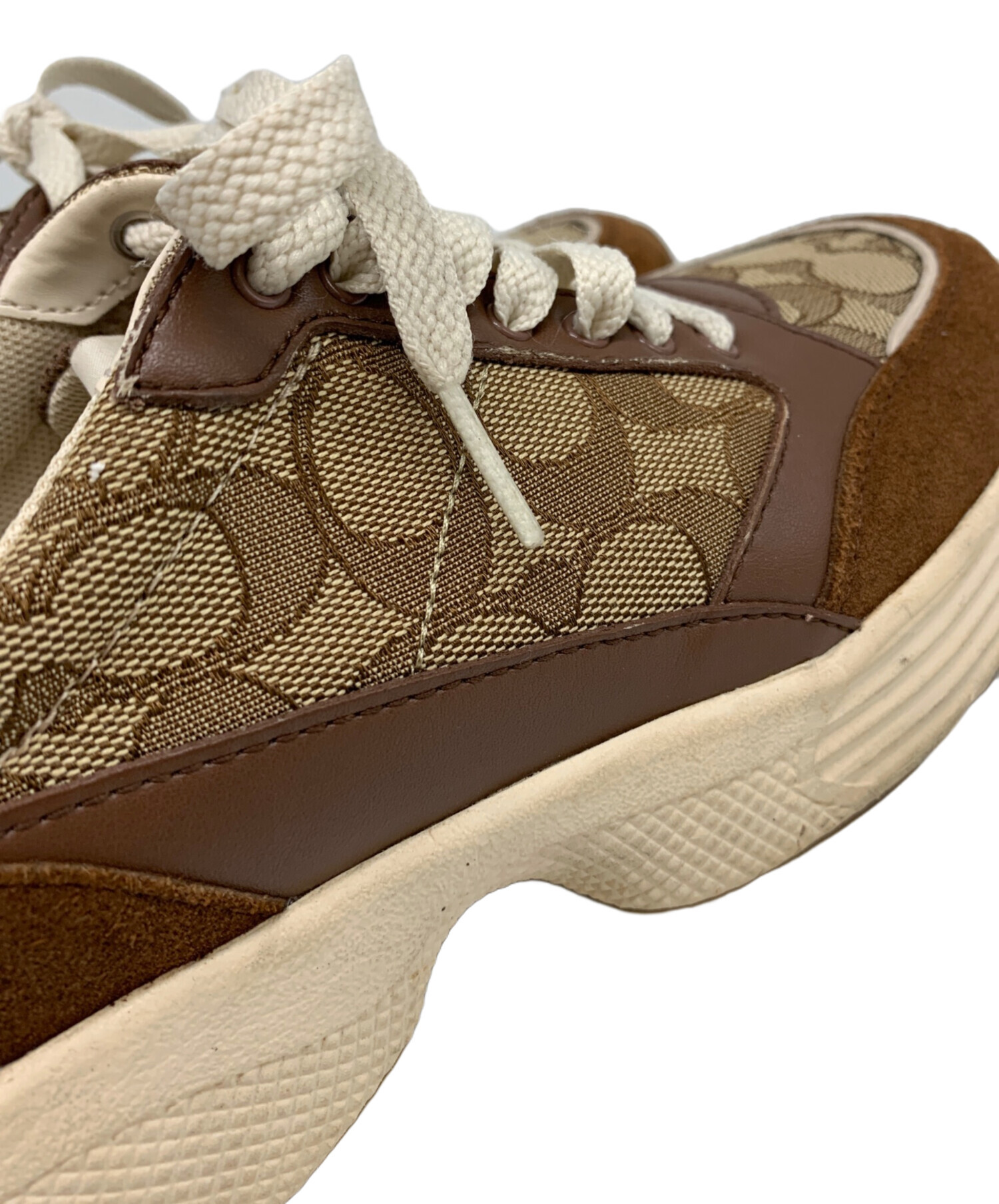 中古・古着通販】COACH (コーチ) COACH スニーカー ブラウン サイズ