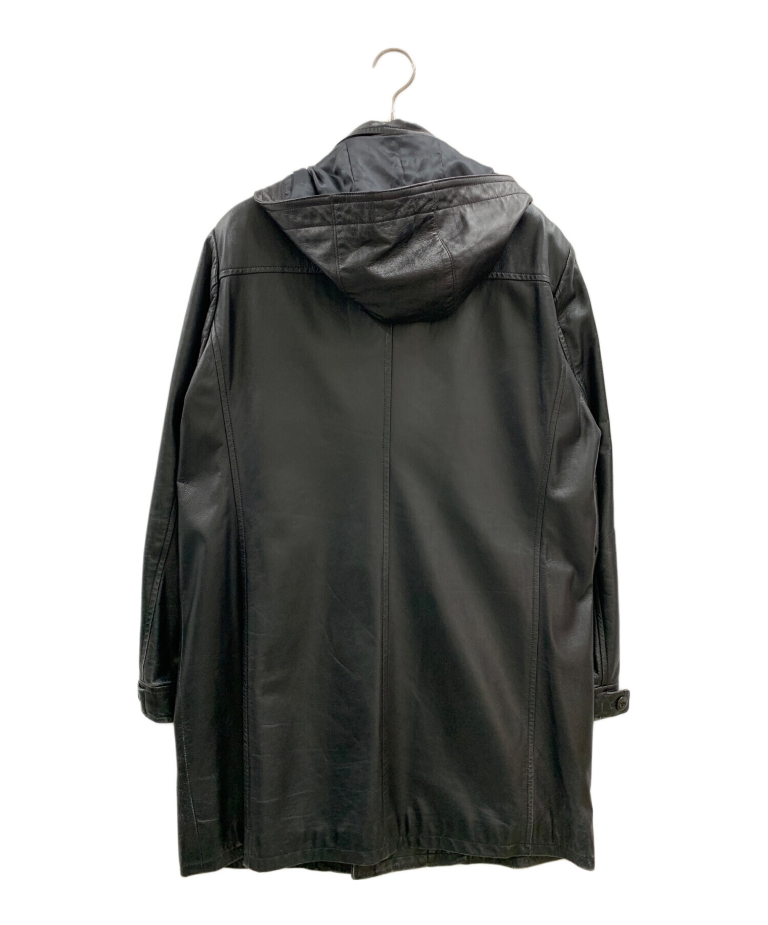 中古・古着通販】BALMAIN (バルマン) BALMAIN レザーコート ブラック