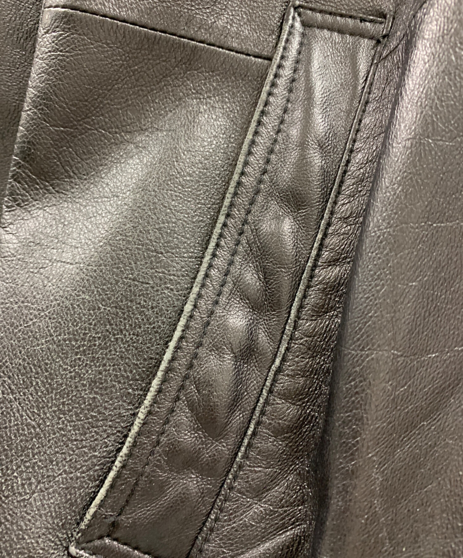 中古・古着通販】BALMAIN (バルマン) BALMAIN レザーコート ブラック