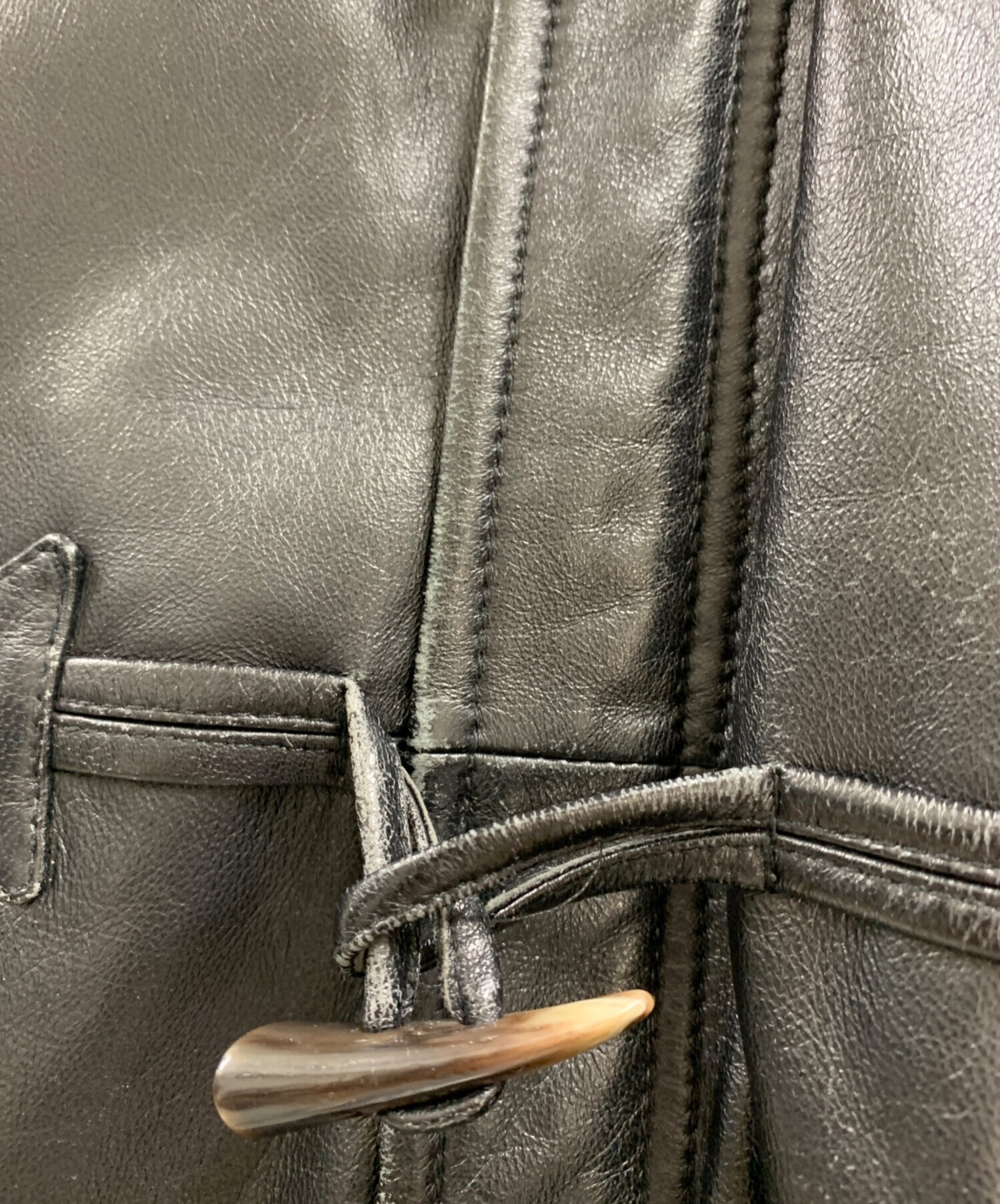 中古・古着通販】BALMAIN (バルマン) BALMAIN レザーコート ブラック