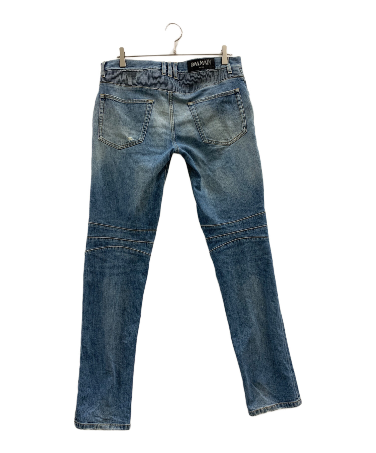 BALMAIN(バルマン) 王道バイカーデニムパンツ 中古・古着通販】BALMAIN (バルマン) BALMAIN バイカーデニムパンツ