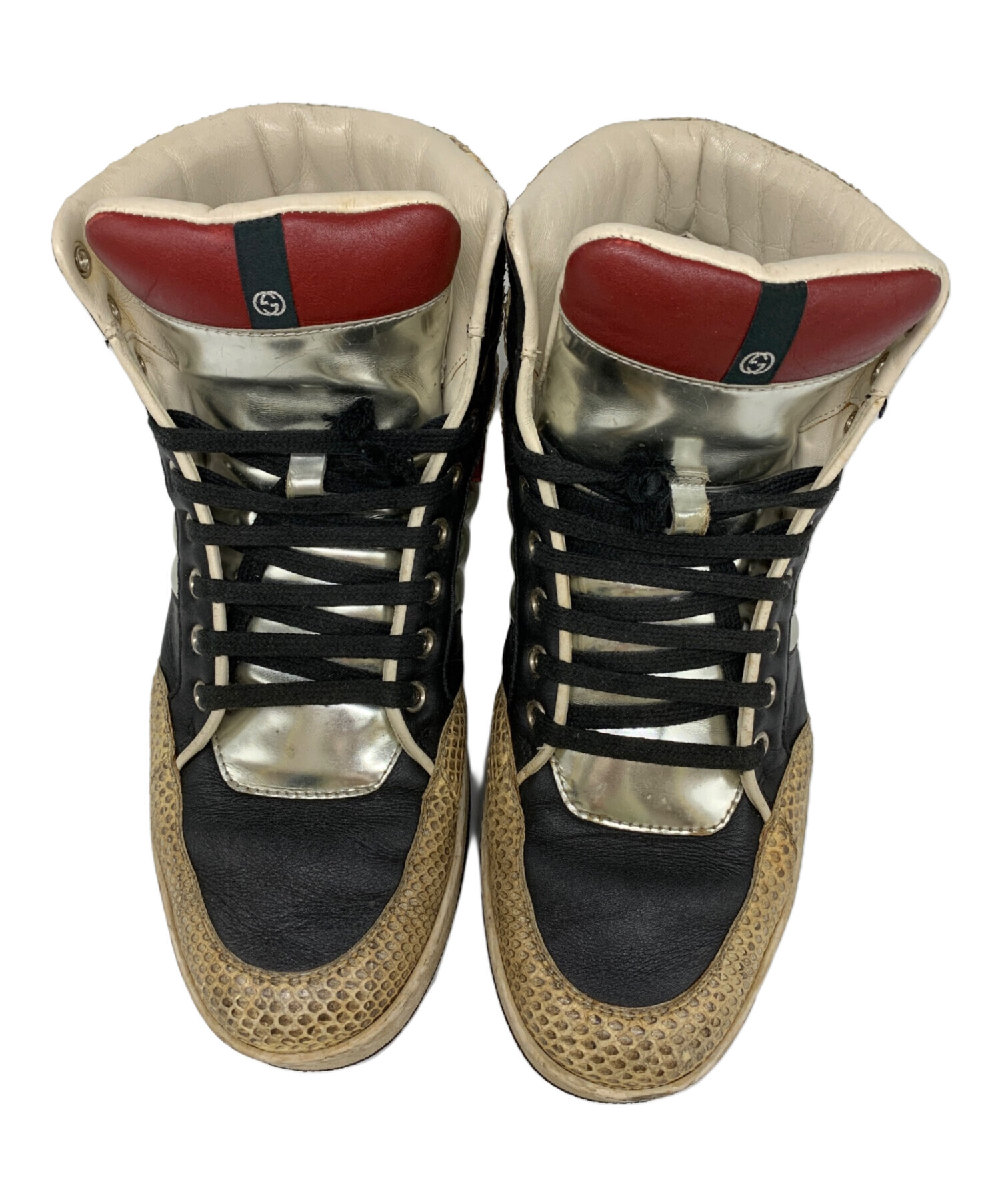 中古・古着通販】GUCCI (グッチ) GUCCI ハイカットスニーカー ブラック 