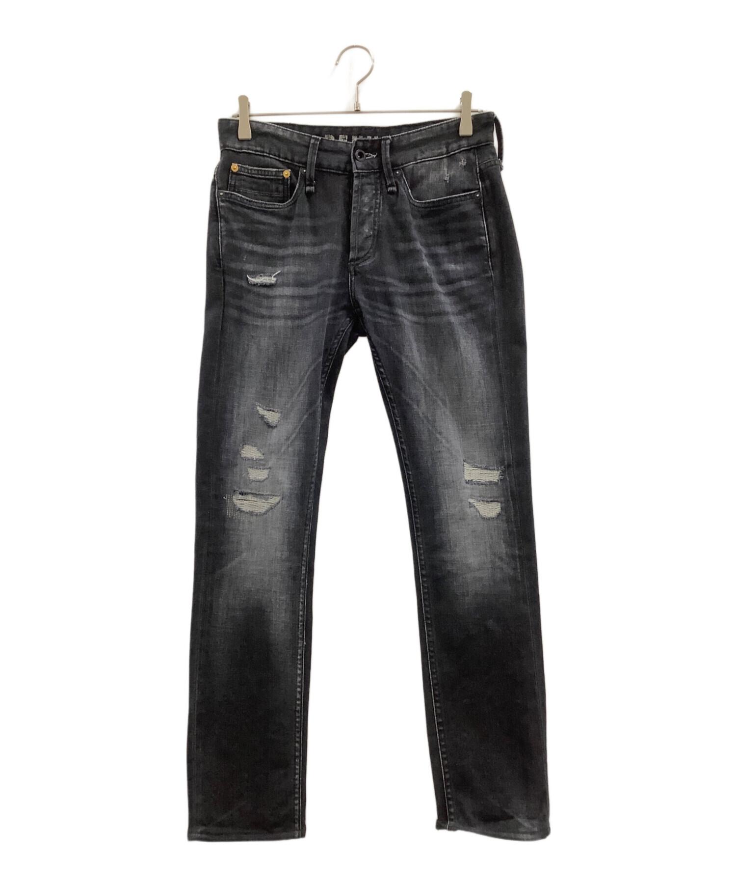 中古・古着通販】Denham (デンハム) ダメージ加工スキニーデニムパンツ 
