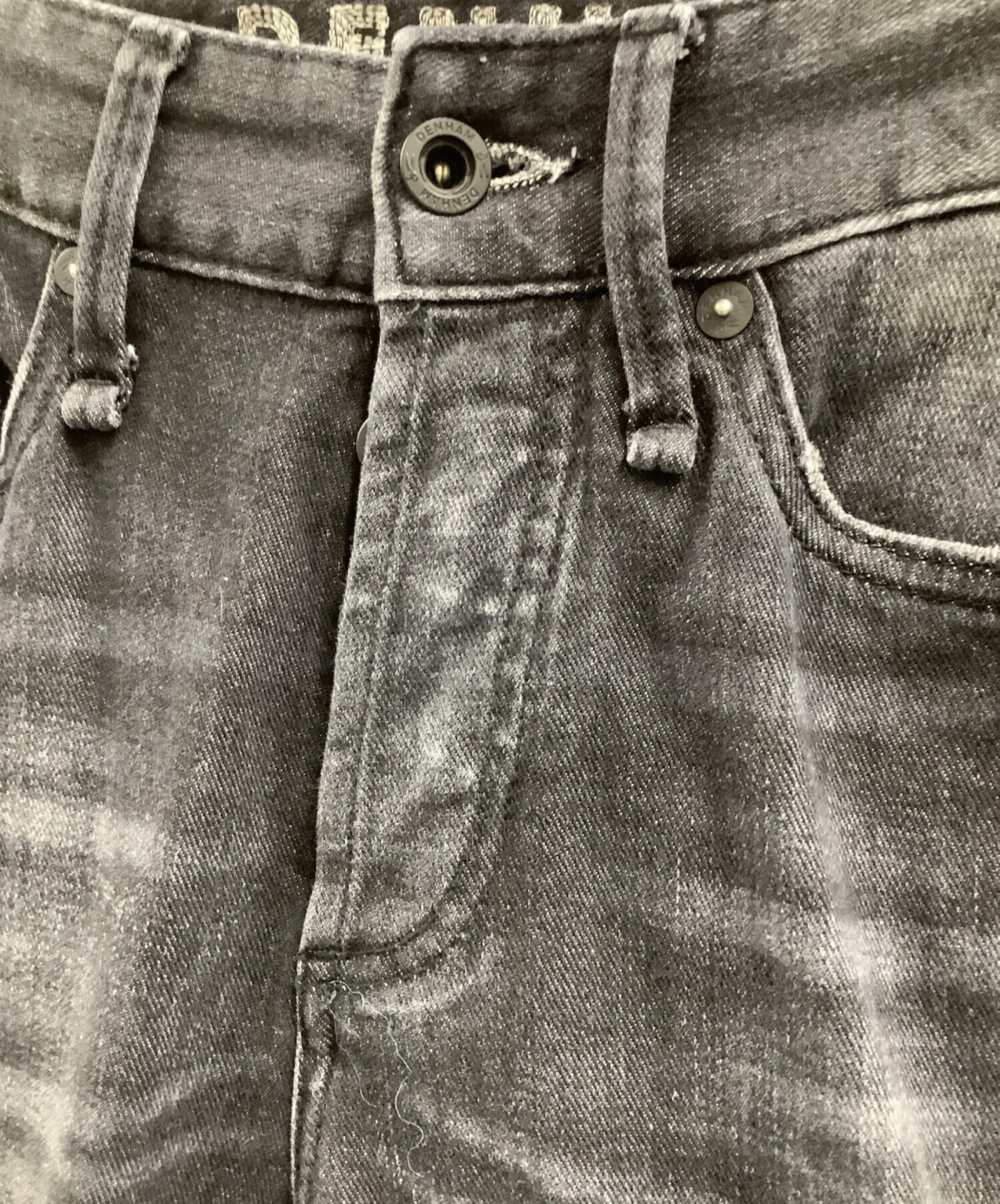 中古・古着通販】Denham (デンハム) ダメージ加工スキニーデニムパンツ 