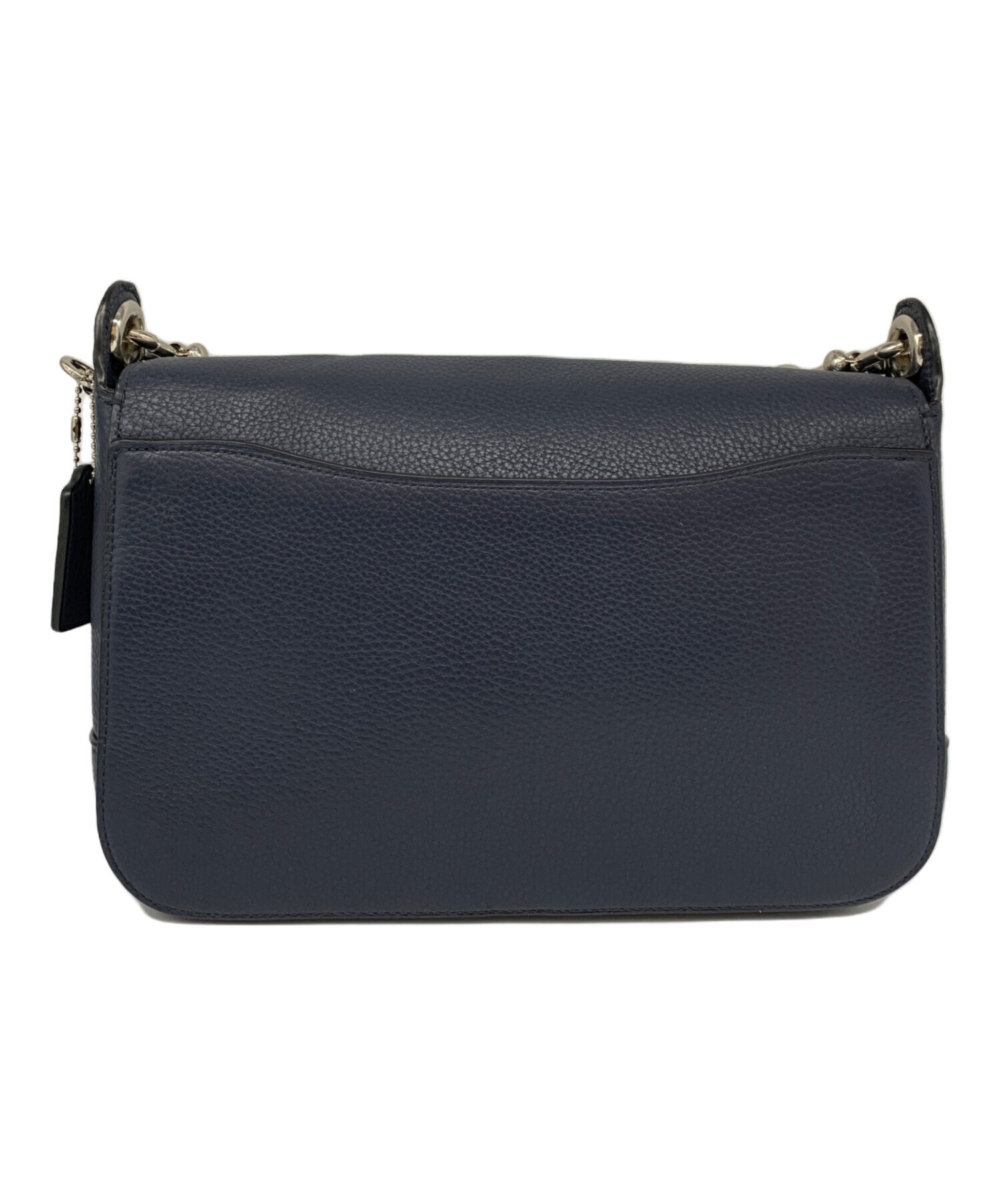 COACHコーチ チャールズ ショルダーバッグ レザー ネイビー紺 F72362