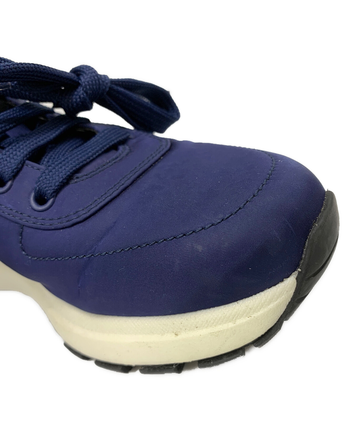 美品 PRADA プラダ ローカットスニーカー ナイロン ネイビー 25cm 中古・古着通販】PRADA (プラダ) PRADA ナイロンローカットスニーカー