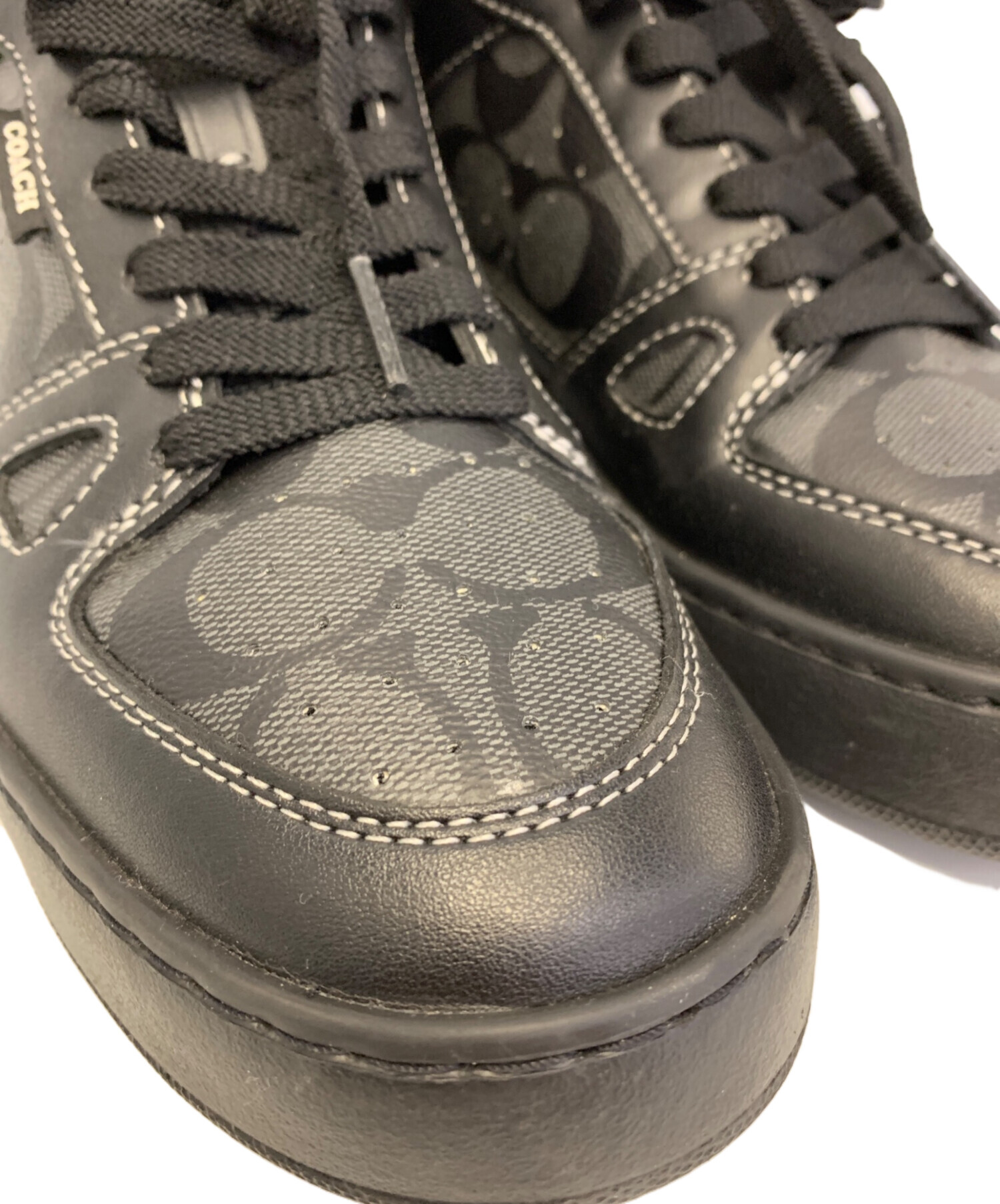 中古・古着通販】COACH (コーチ) COACH ハイカットスニーカー ブラック