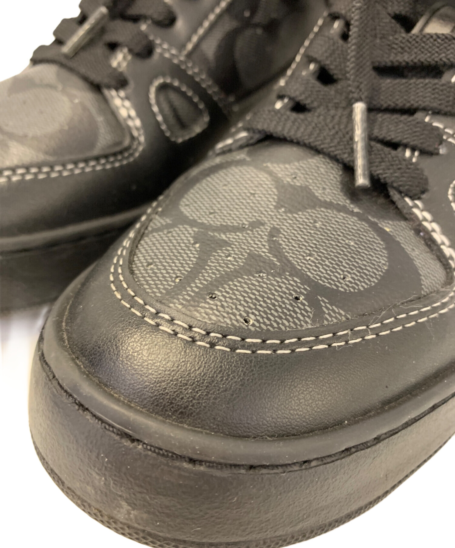 中古・古着通販】COACH (コーチ) COACH ハイカットスニーカー ブラック