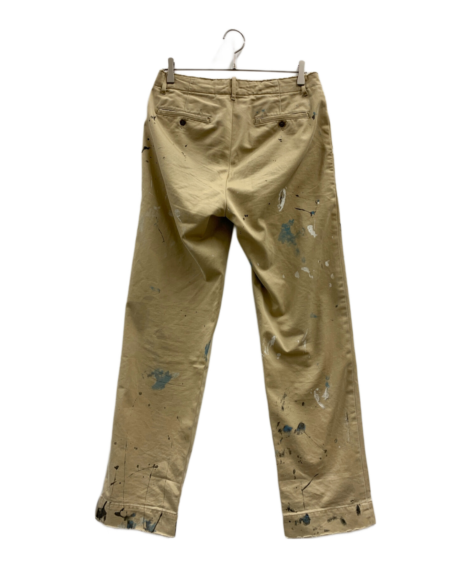 POLO ラルフローレン ベージュ チノパン ペイント加工 中古・古着通販】POLO RALPH LAUREN (ポロ・ラルフローレン) POLO