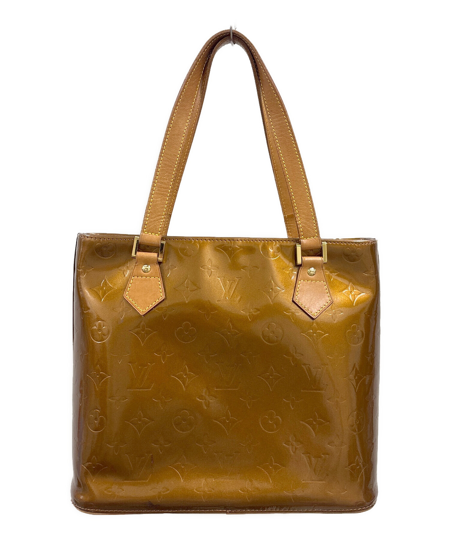 Louis Vuitton ブラウン ハンドバッグ ヴェルニ ヒューストン 中古・古着通販】LOUIS VUITTON (ルイ ヴィトン) モノグラム・ヴェルニ