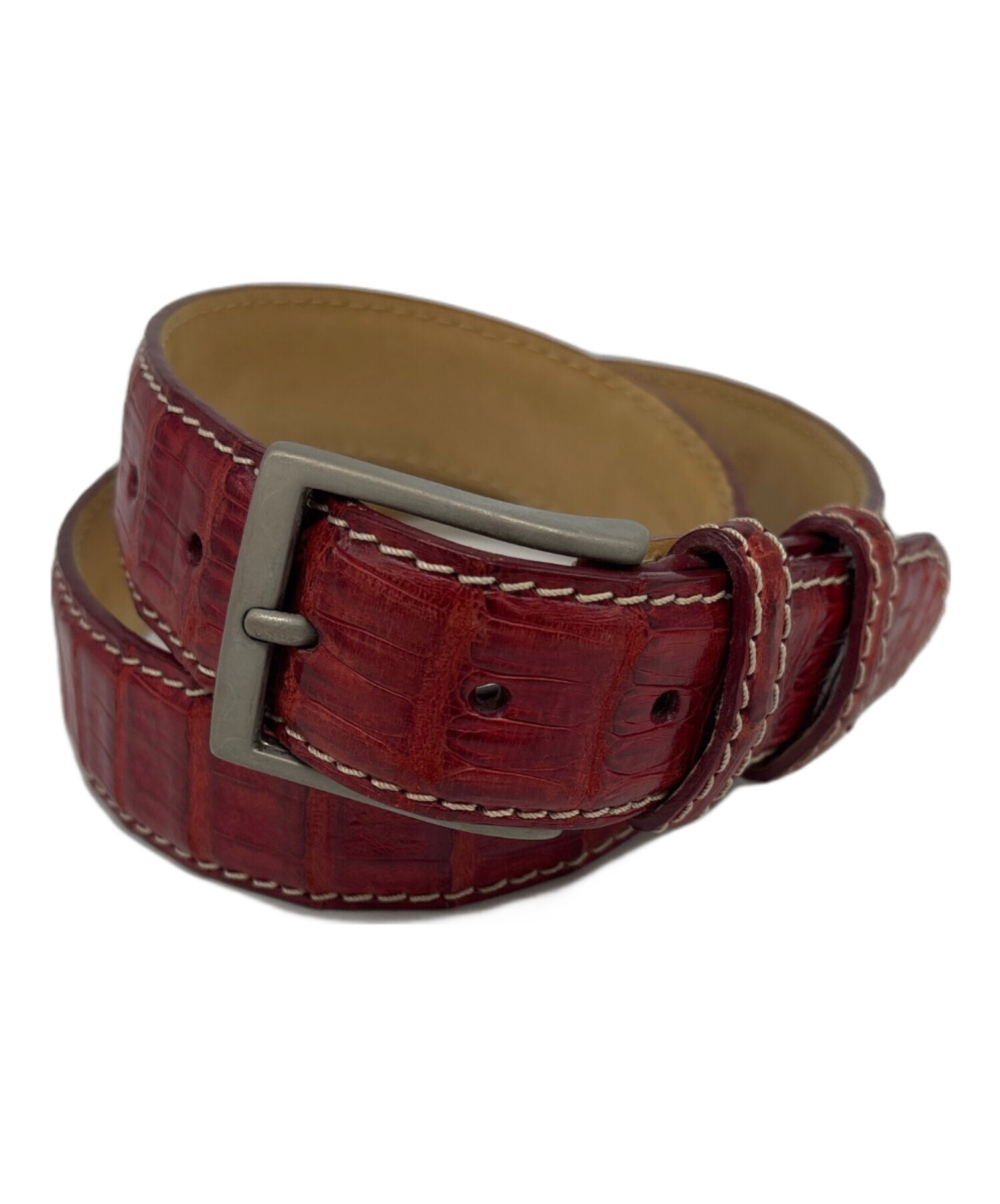 中古・古着通販】vaccari (ヴァッカリ) ベルト レッド｜ブランド・古着