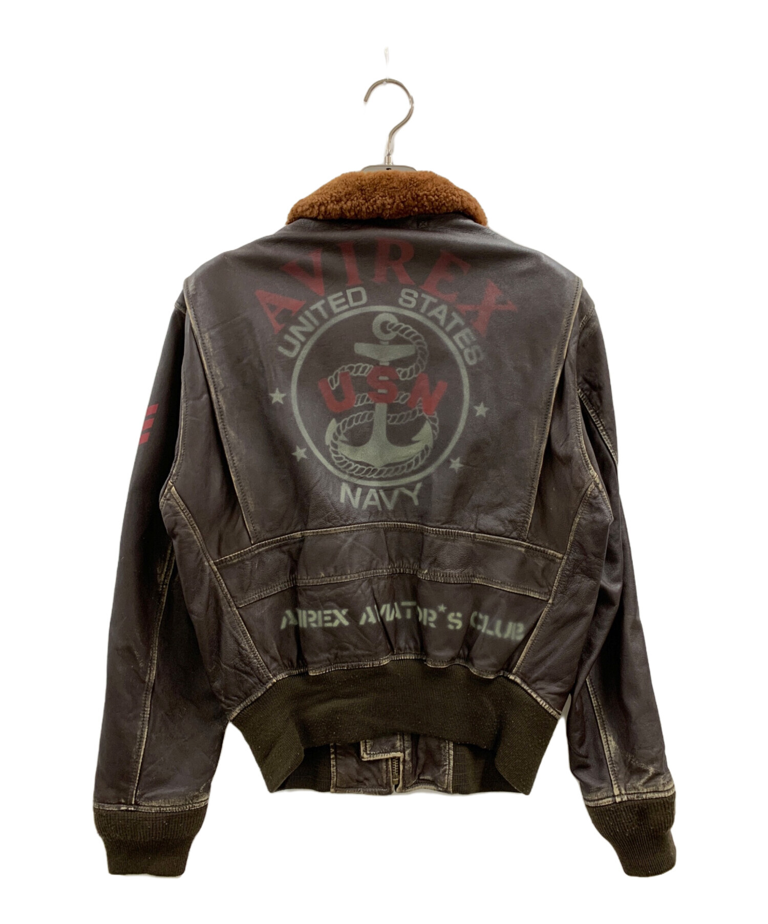 最終値下げAVIREX G-1 80sフライトジャケッU.S.NAVY本革 中古・古着通販】AVIREX (アヴィレックス) AVIREX G-1フライト