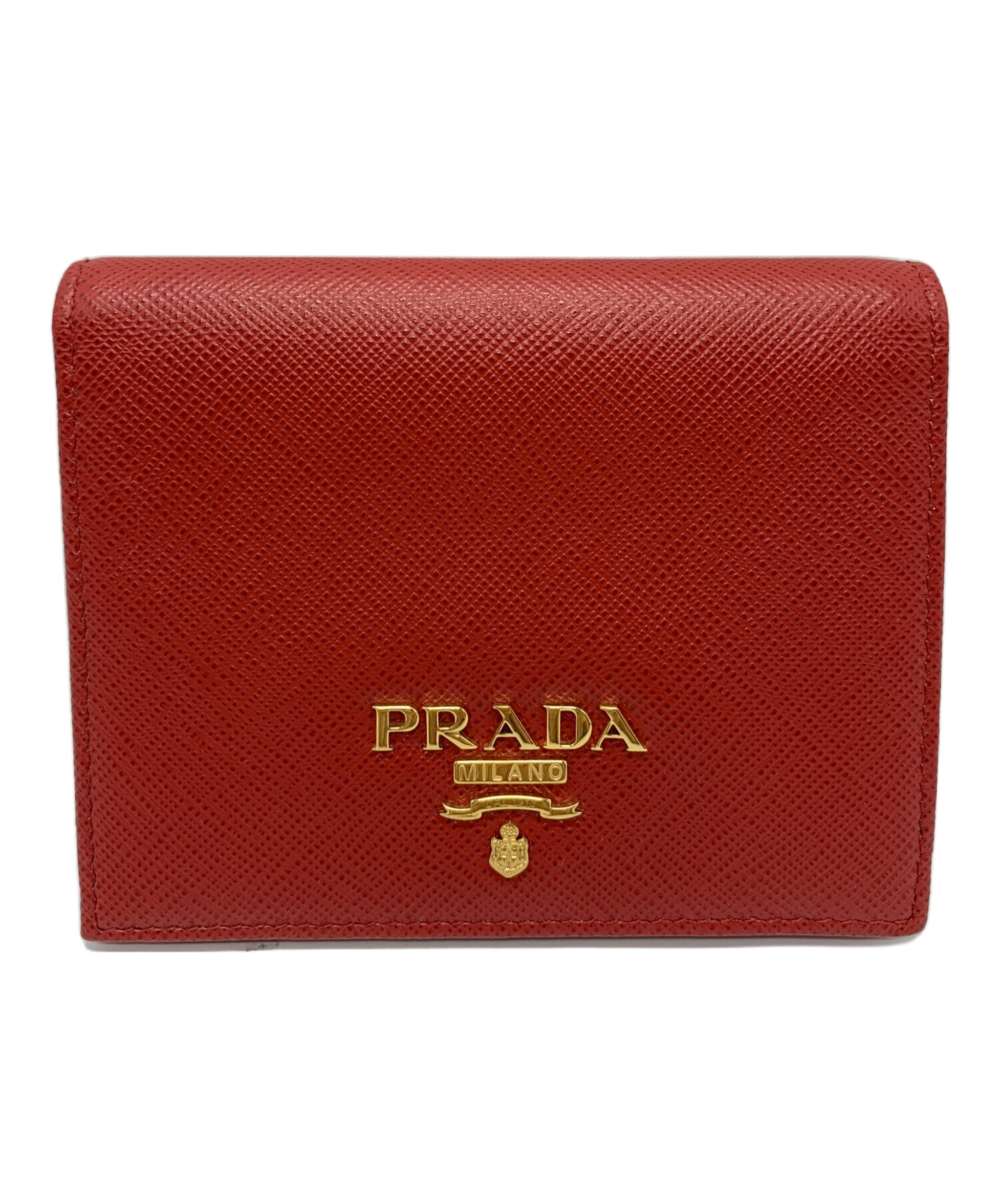 中古・古着通販】PRADA (プラダ) PRADA 2つ折り財布 レッド｜ブランド