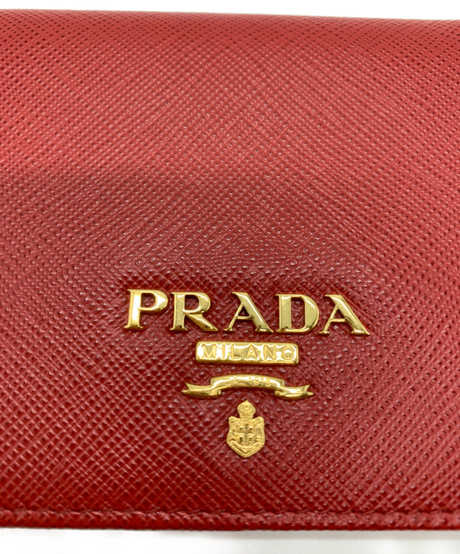 中古・古着通販】PRADA (プラダ) PRADA 2つ折り財布 レッド｜ブランド