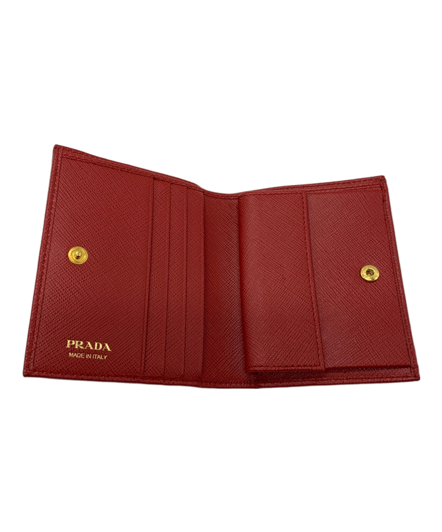 中古・古着通販】PRADA (プラダ) PRADA 2つ折り財布 レッド｜ブランド
