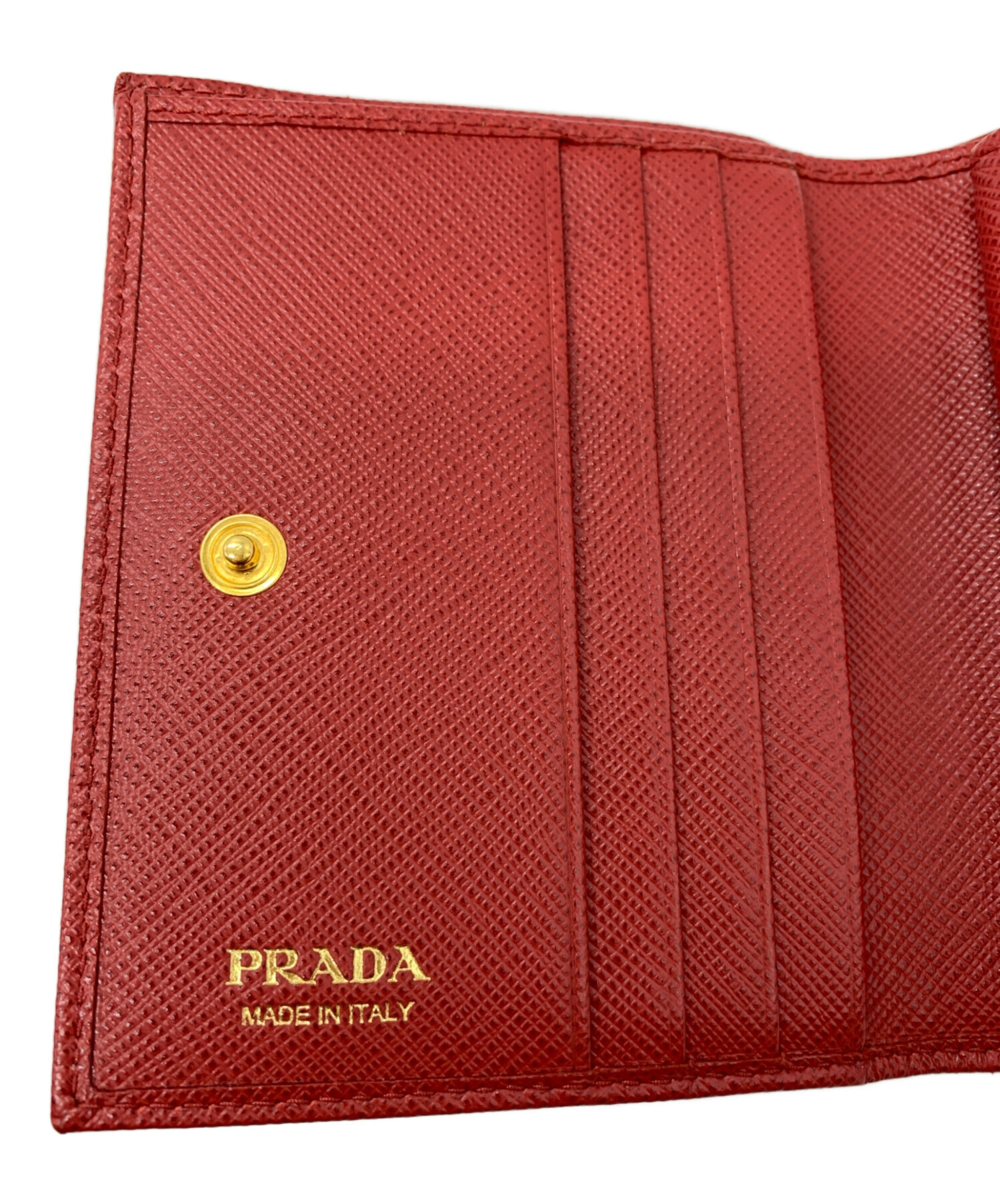 中古・古着通販】PRADA (プラダ) PRADA 2つ折り財布 レッド｜ブランド