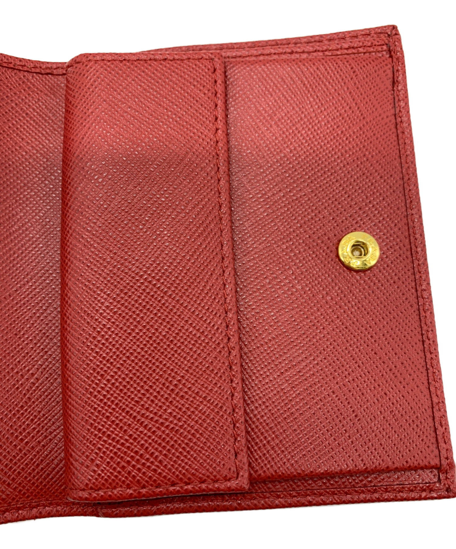 中古・古着通販】PRADA (プラダ) PRADA 2つ折り財布 レッド｜ブランド