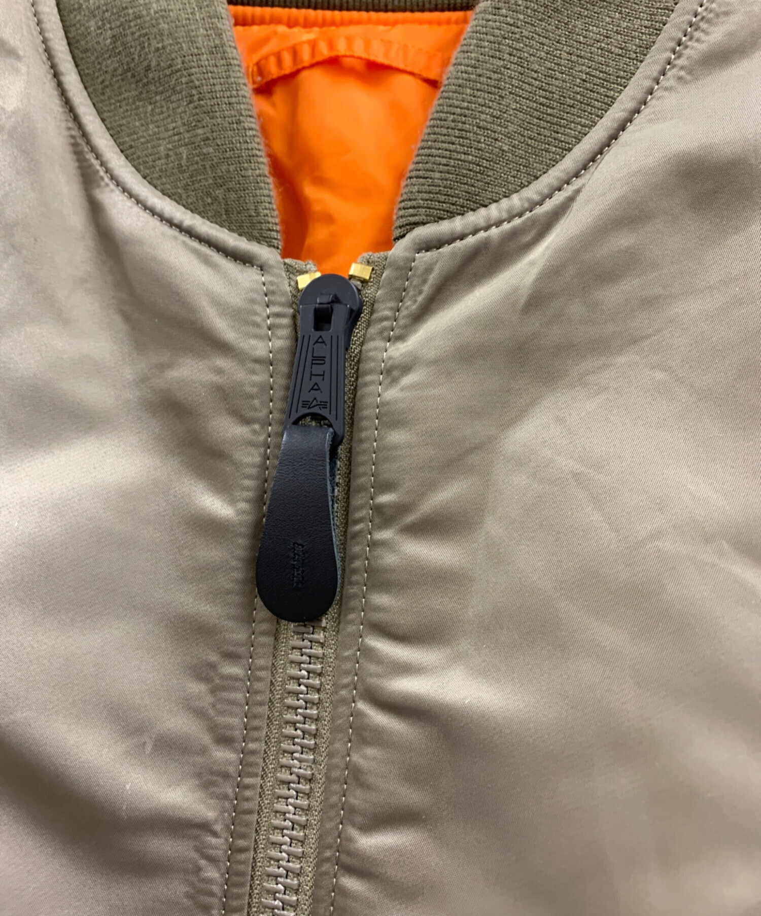 中古・古着通販】ALPHA (アルファ) ALPHA MA-1ジャケット ブラウン