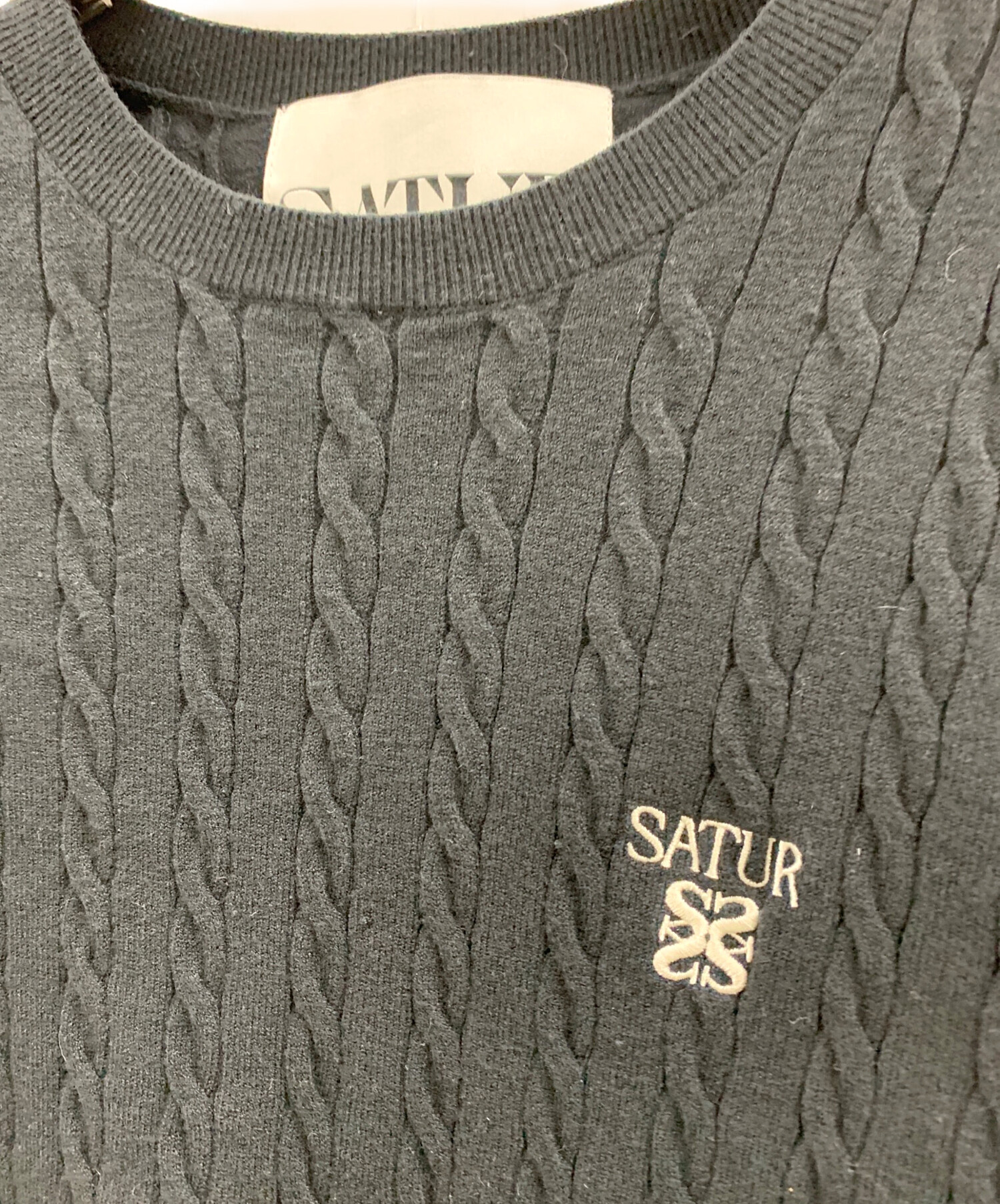 中古・古着通販】SATUR (セター) SATUR 薄手ニット ブラック サイズ:S