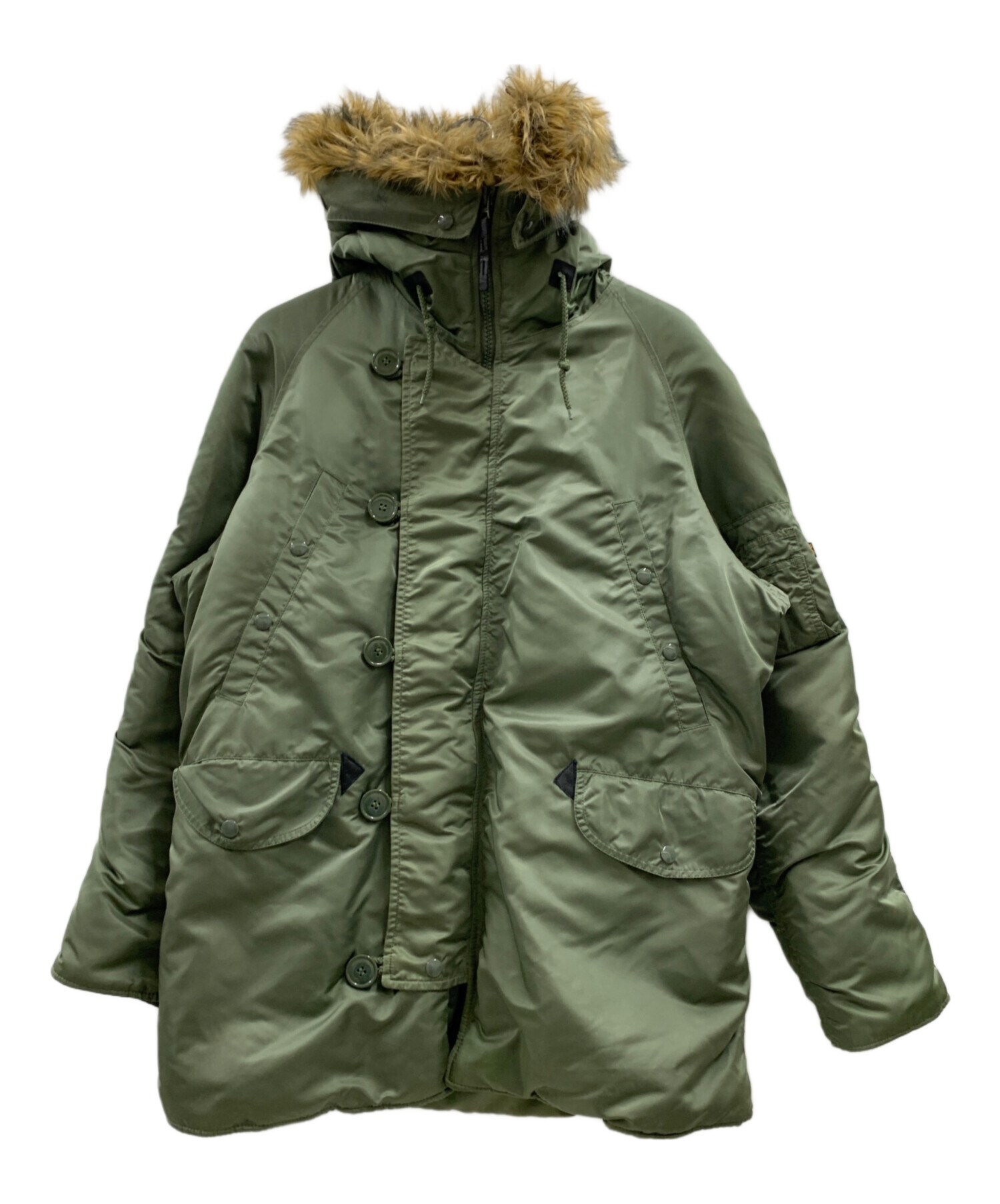 中古・古着通販】ALPHA (アルファ) N-3Bタイプコート オリーブ サイズ