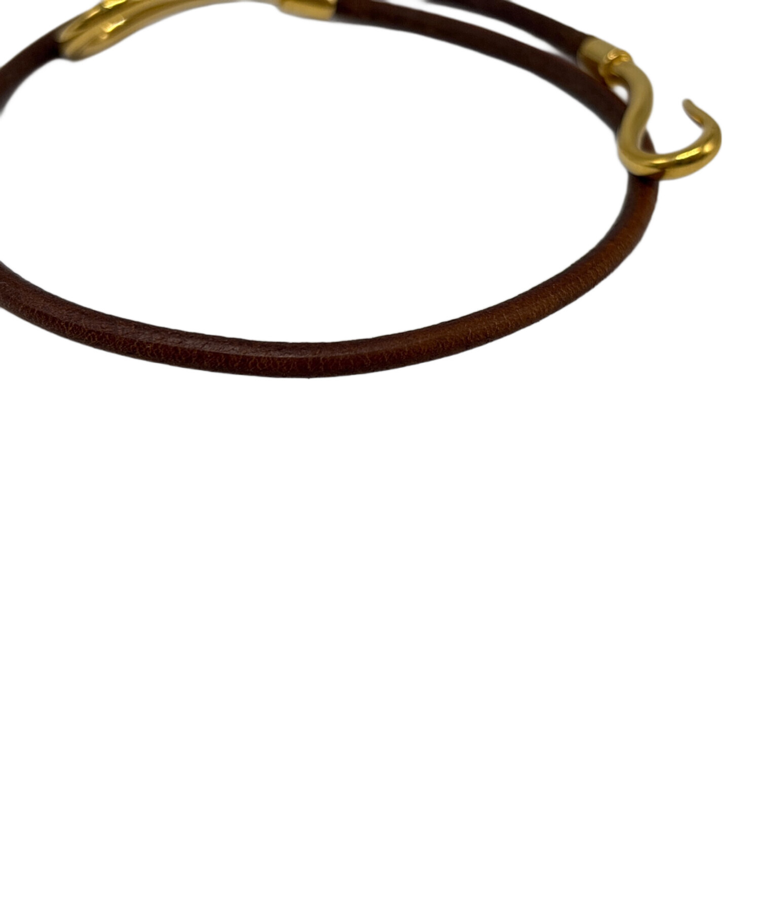 中古・古着通販】HERMES (エルメス) レザーブレスレット ブラウン