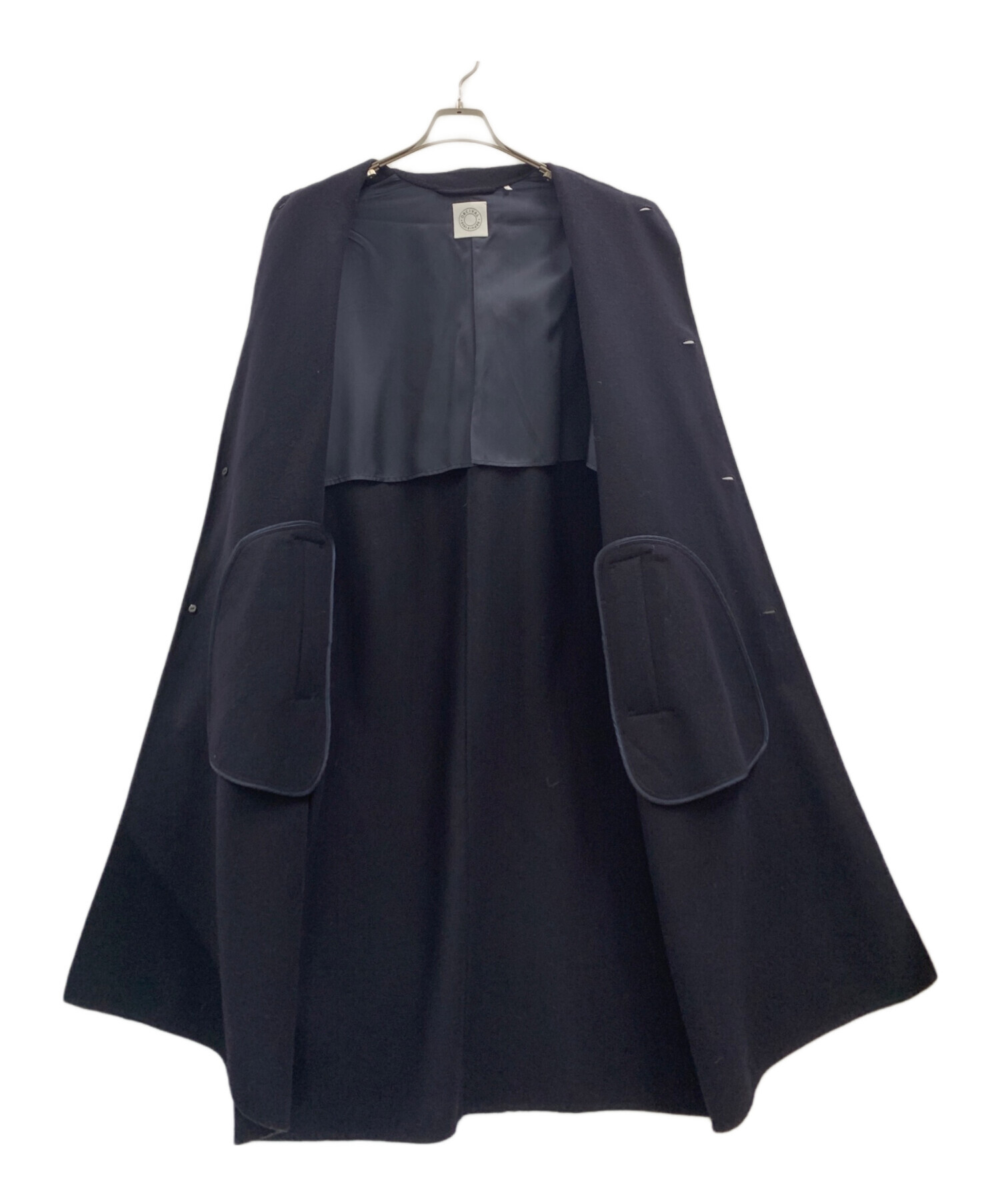 中古・古着通販】ORCIVAL (オーシバル) ステンカラーコート ブラック