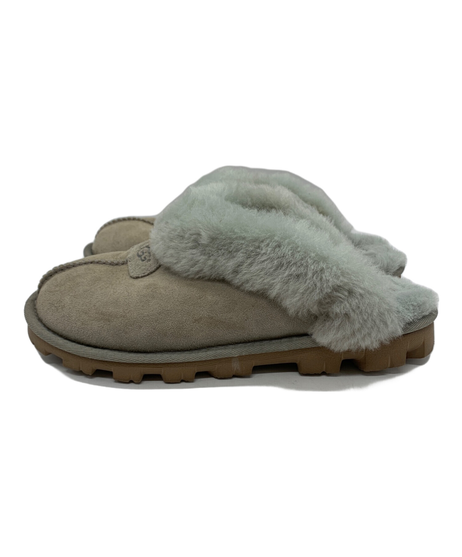 中古・古着通販】UGG (アグ) UGG ファーサンダル グレー サイズ:24cm