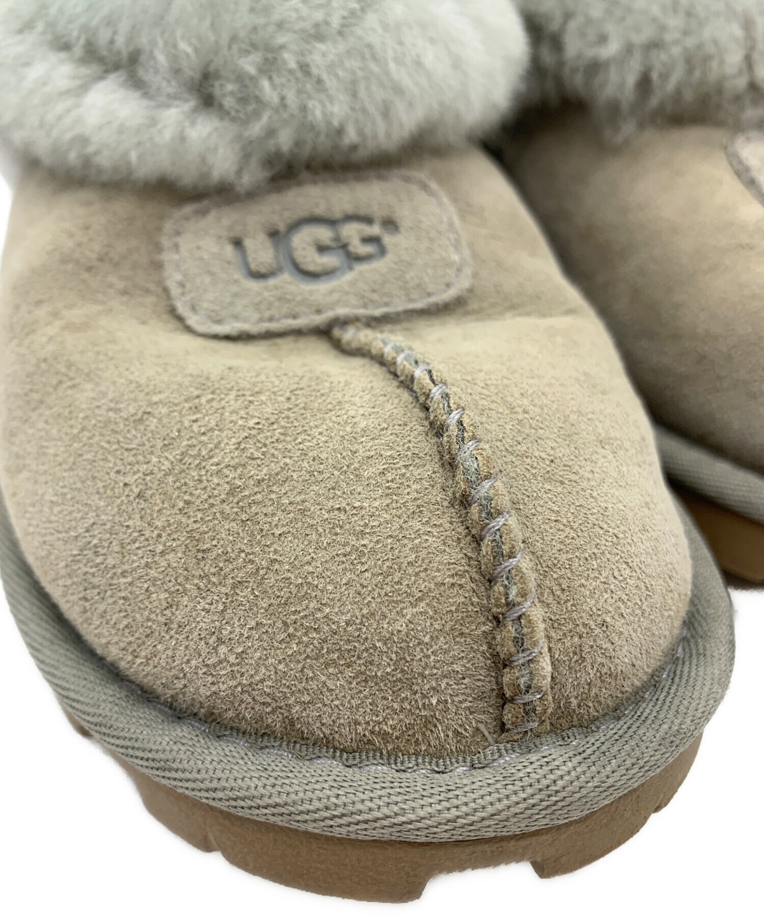 中古・古着通販】UGG (アグ) UGG ファーサンダル グレー サイズ:24cm