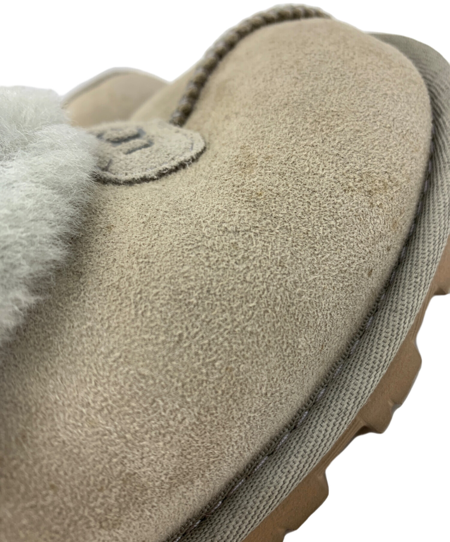 中古・古着通販】UGG (アグ) UGG ファーサンダル グレー サイズ:24cm