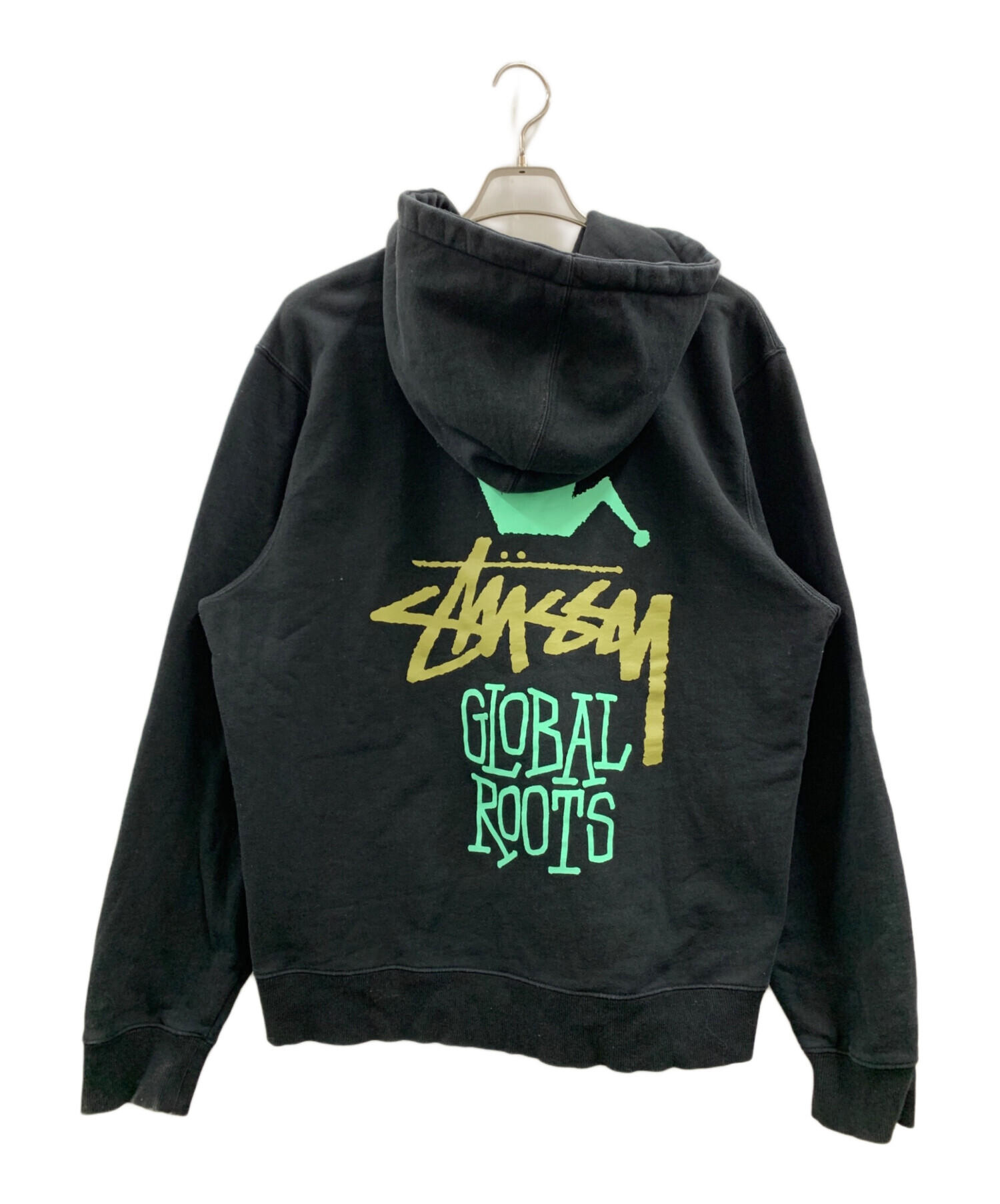 STUSSY LARGE クラウンプリント ブラックパーカー STUSSY（ステューシー） パーカー プルオーバー メンズ & レディース