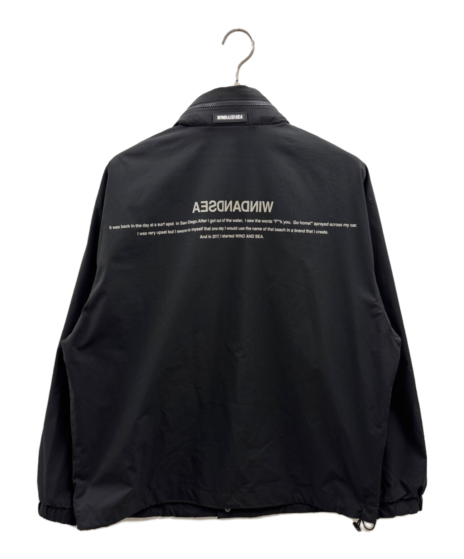 WINDANDSEA ウィンダンシー　MA-1 フライトジャケット 黒　ブラック FISHNET RECYCLED NYLON MA-1 JACKET（MA-1）｜WIND AND SEA（ウィン