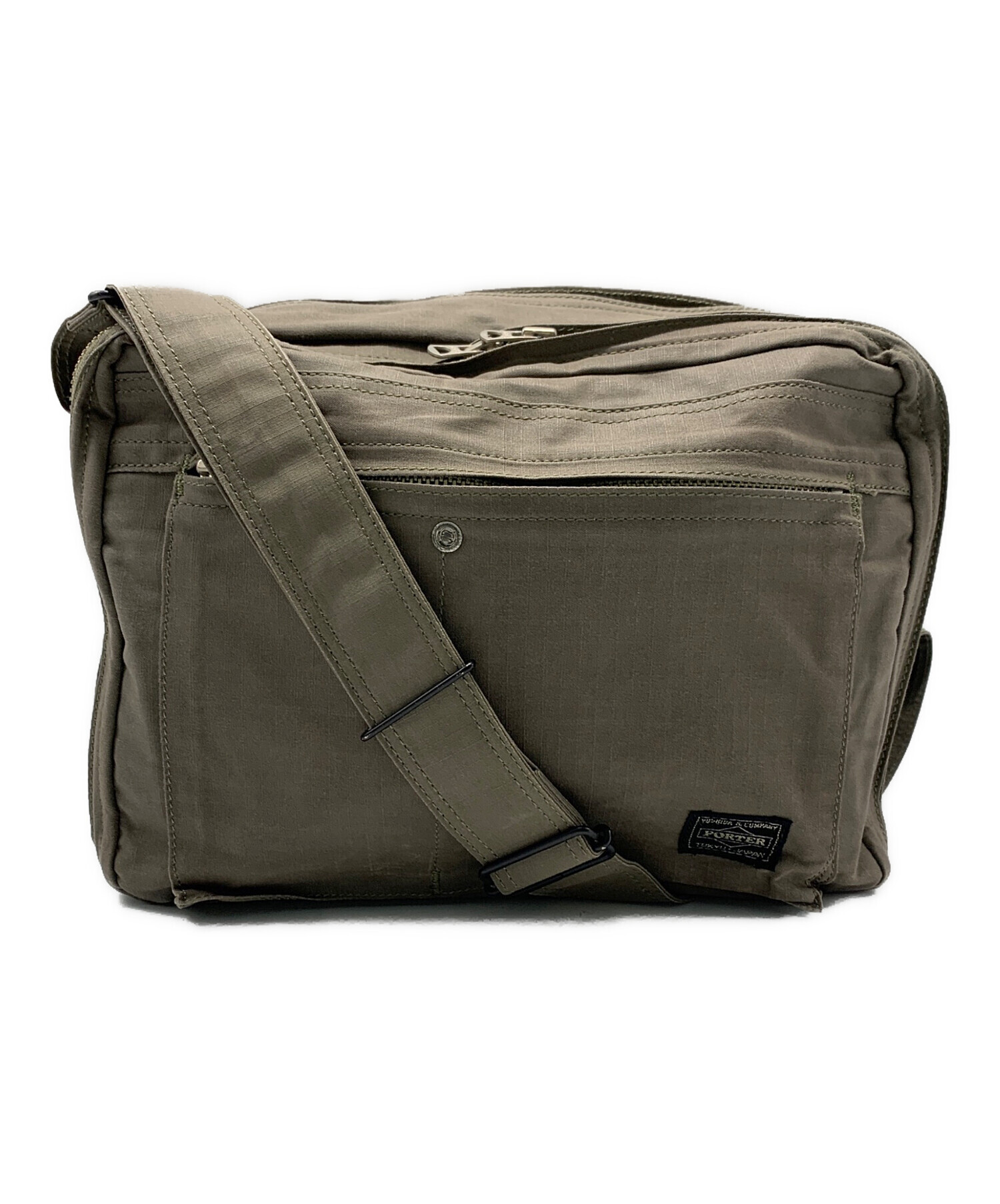 ポーター ショルダーバッグ グレージュ ポーター PORTER キャンバス 