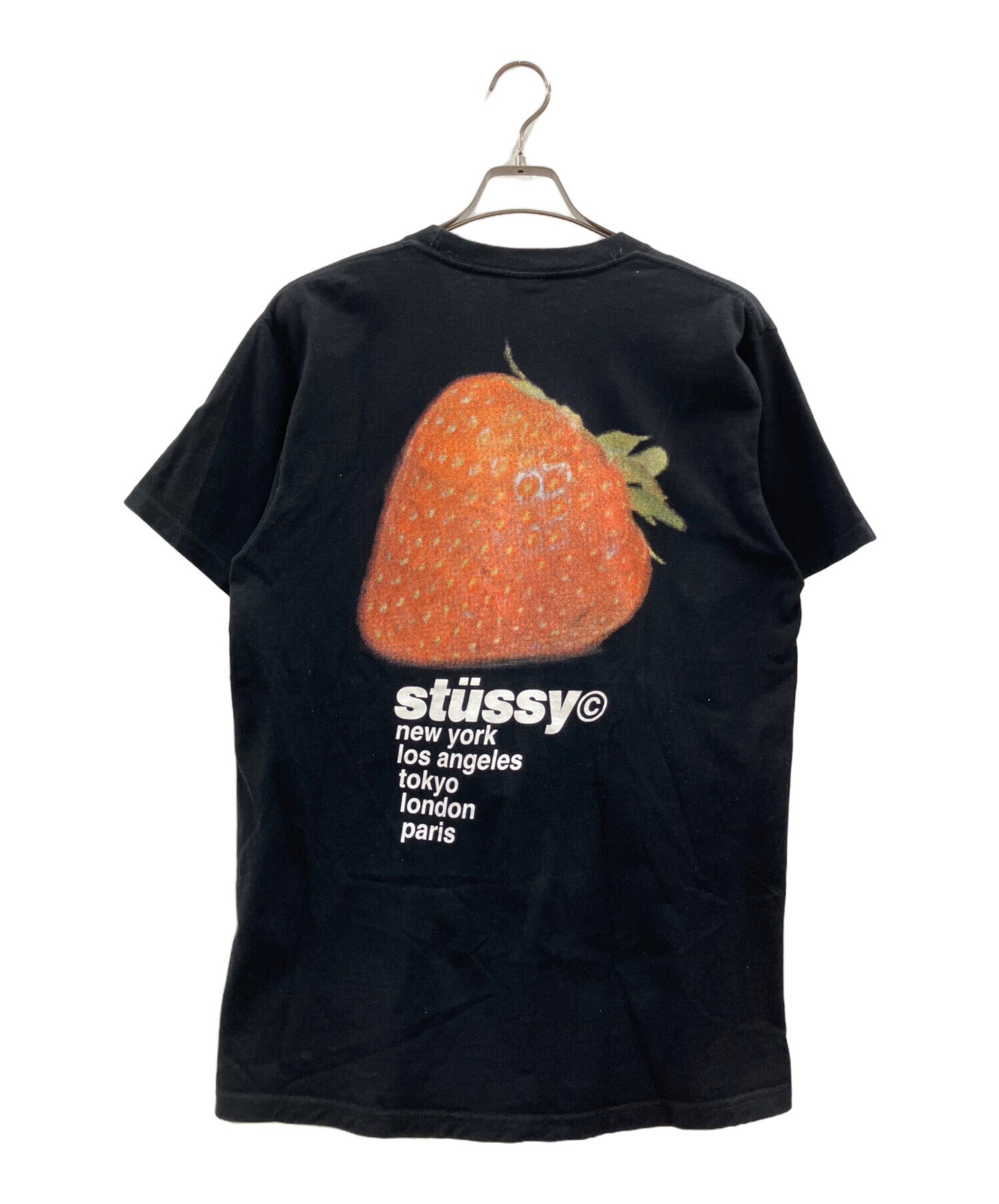 中古・古着通販】stussy (ステューシー) STRAWBERRY TEE ブラック 