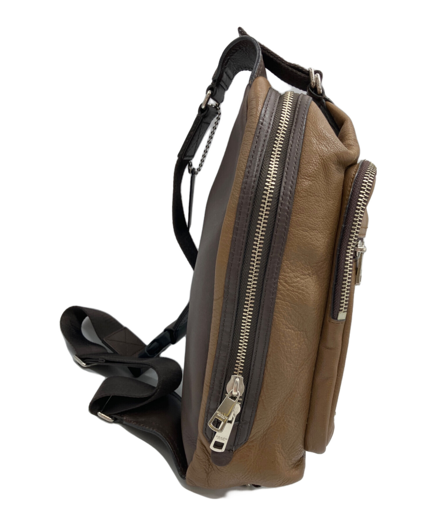【美品】 COACH コーチ ボディバッグトラックウエストバッグ アメカジ COACH（コーチ） 並行輸入 ウエストバッグ ボディバッグ スムース