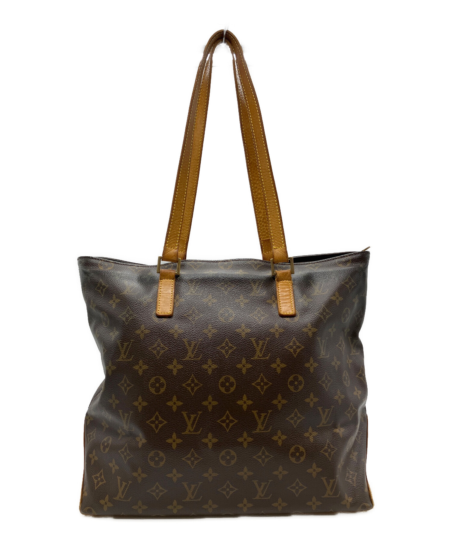 本物 ルイヴィトン LOUIS VUITTON LV カバメゾ モノグラム ショルダーバッグ トートバッグ ブラウン M51151 Cabas Mezzo ビトン バッグ 中古 450236_1.jpg
