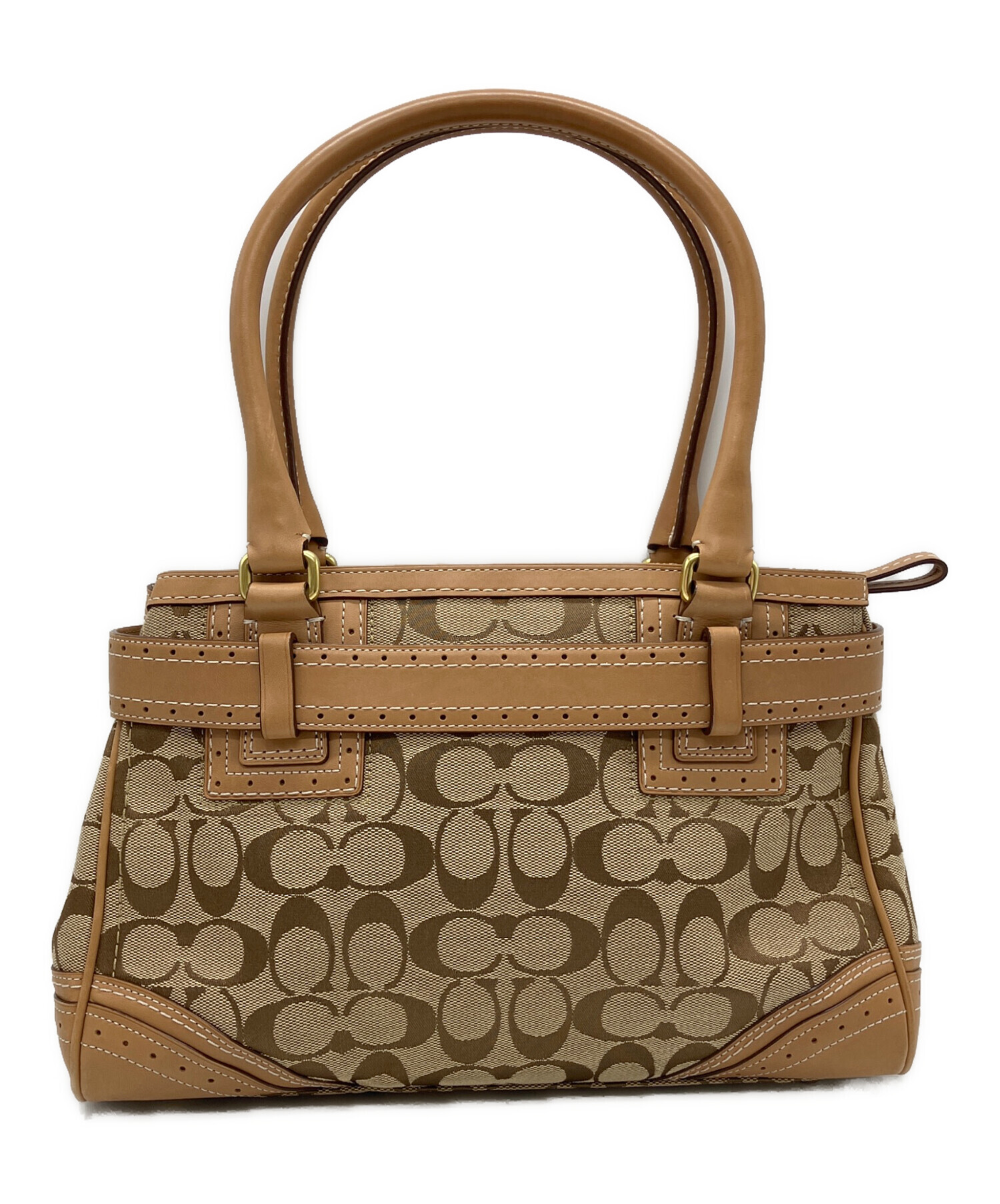 中古・古着通販】COACH (コーチ) COACH シグネチャー ハンドバッグ 