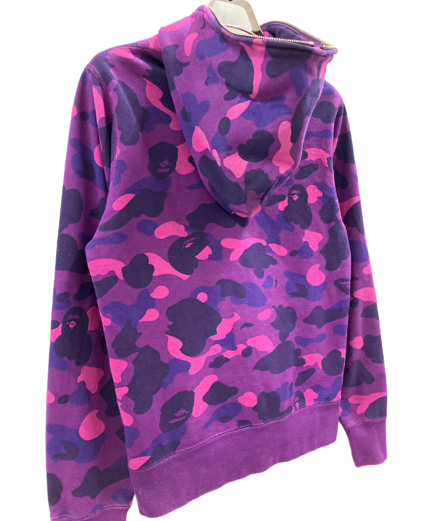 A BATHING APE チェック フルジップパーカー オレンジ×パープル 中古・古着通販】A BATHING APE (アベイシングエイプ) A BATHING APE
