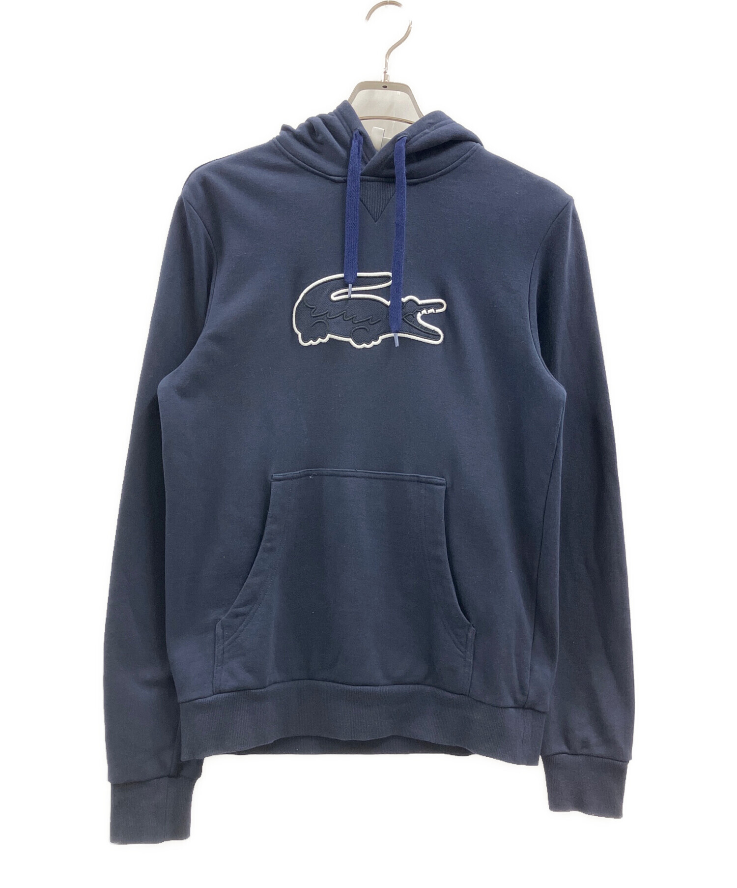 ラコステ LACOSTE パーカー　ネイビー 中古・古着通販】LACOSTE (ラコステ) プルオーバーパーカー ネイビー