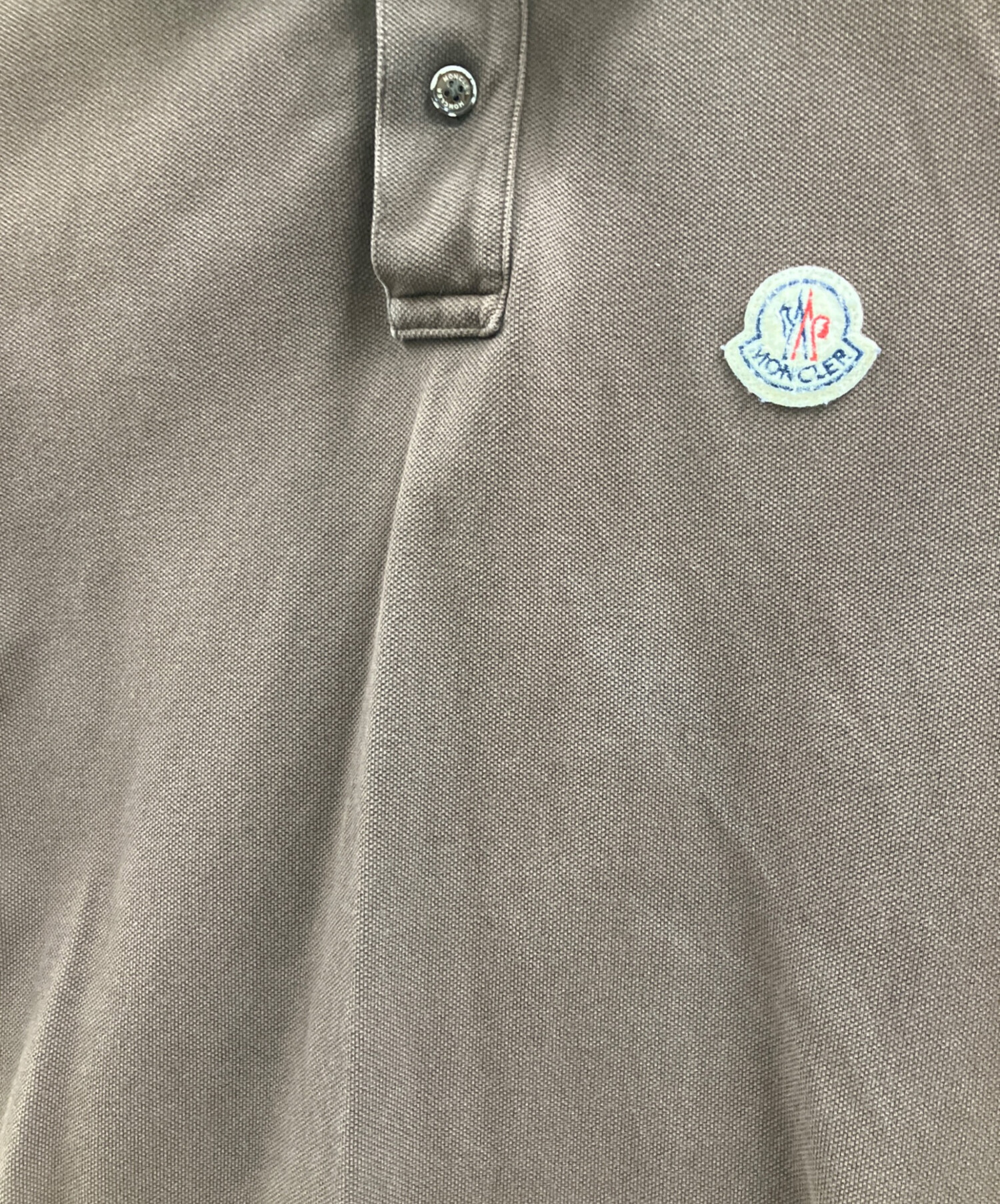 中古・古着通販】MONCLER (モンクレール) ポロシャツ ブラウン サイズ