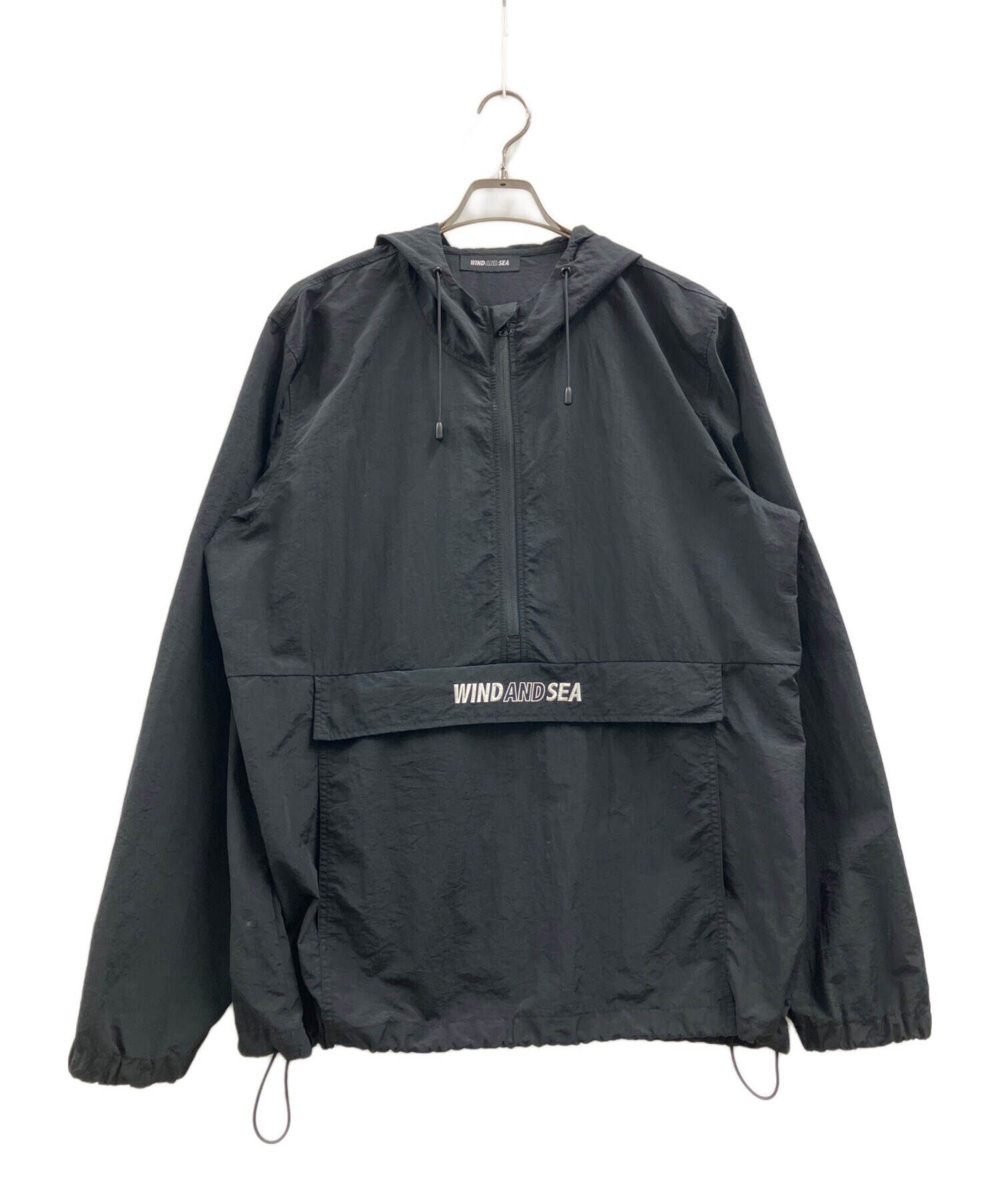 ®️様　新品未使用WIND AND SEA ナイロンパーカー ブラック　L 中古・古着通販】WIND AND SEA (ウィンダンシー) アノラックパーカー
