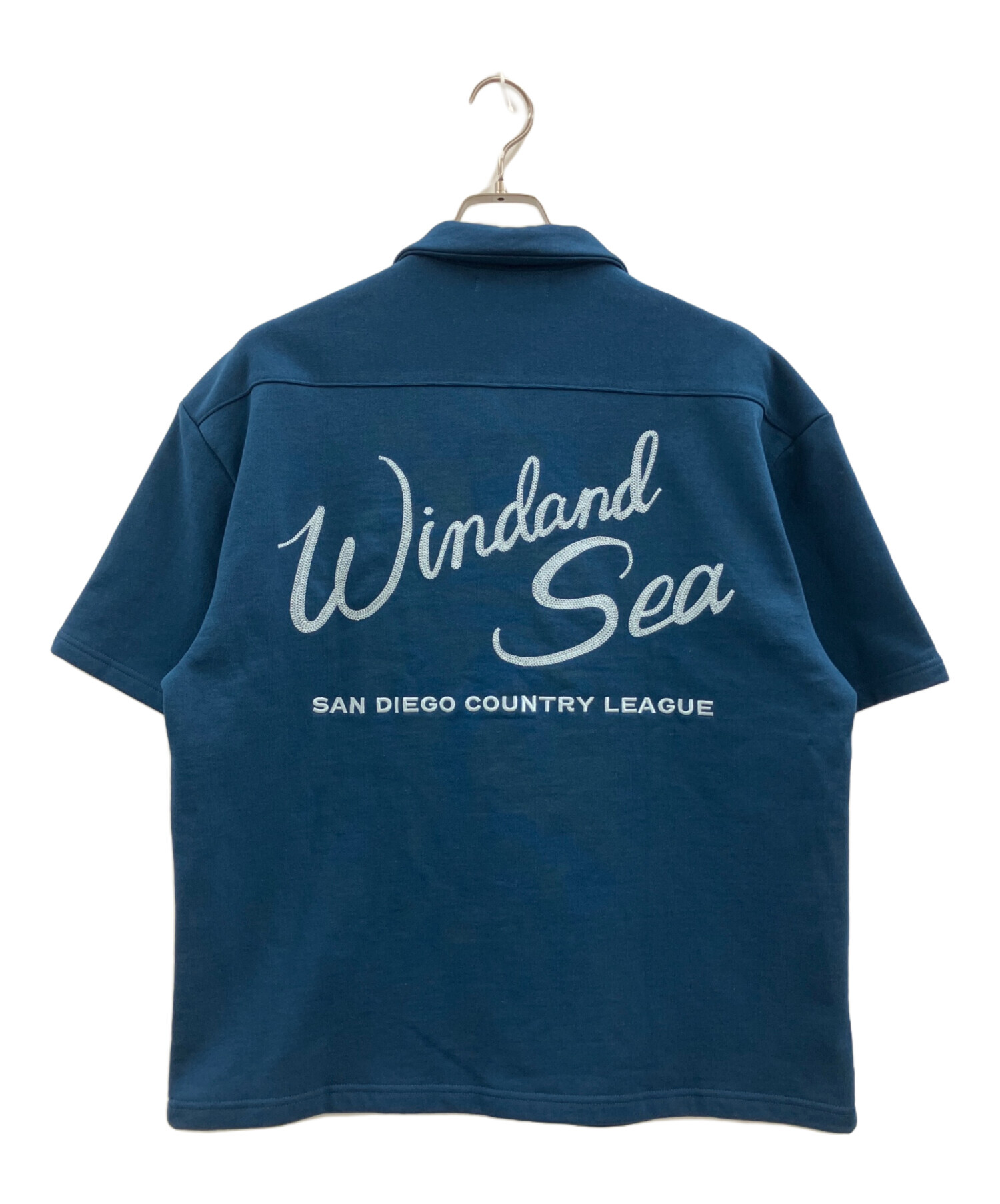 中古・古着通販】WIND AND SEA (ウィンダンシー) 半袖シャツ ネイビー