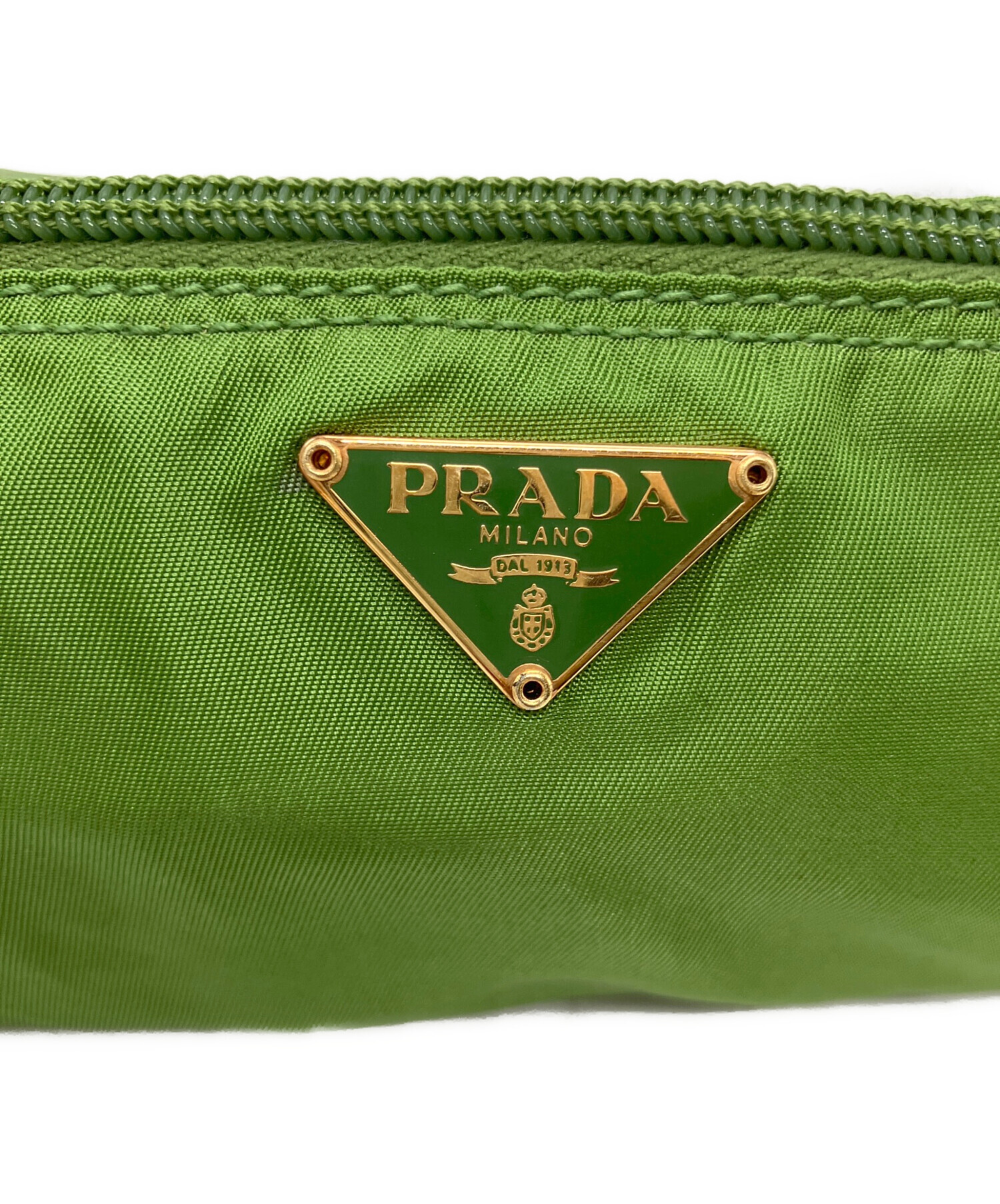 中古・古着通販】PRADA (プラダ) PRADA ナイロンポーチ グリーン