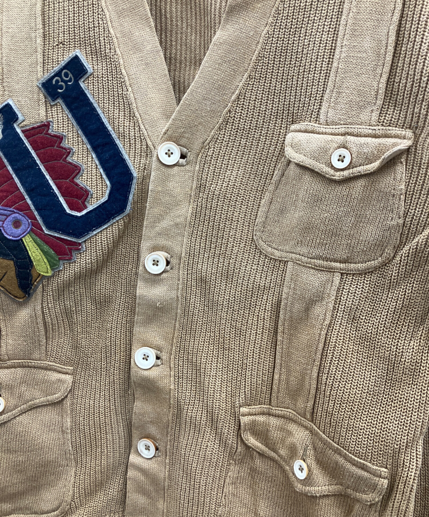 Polo Ralph Lauren ベージュ カーディガン 中古・古着通販】POLO RALPH LAUREN (ポロ・ラルフローレン) ウール