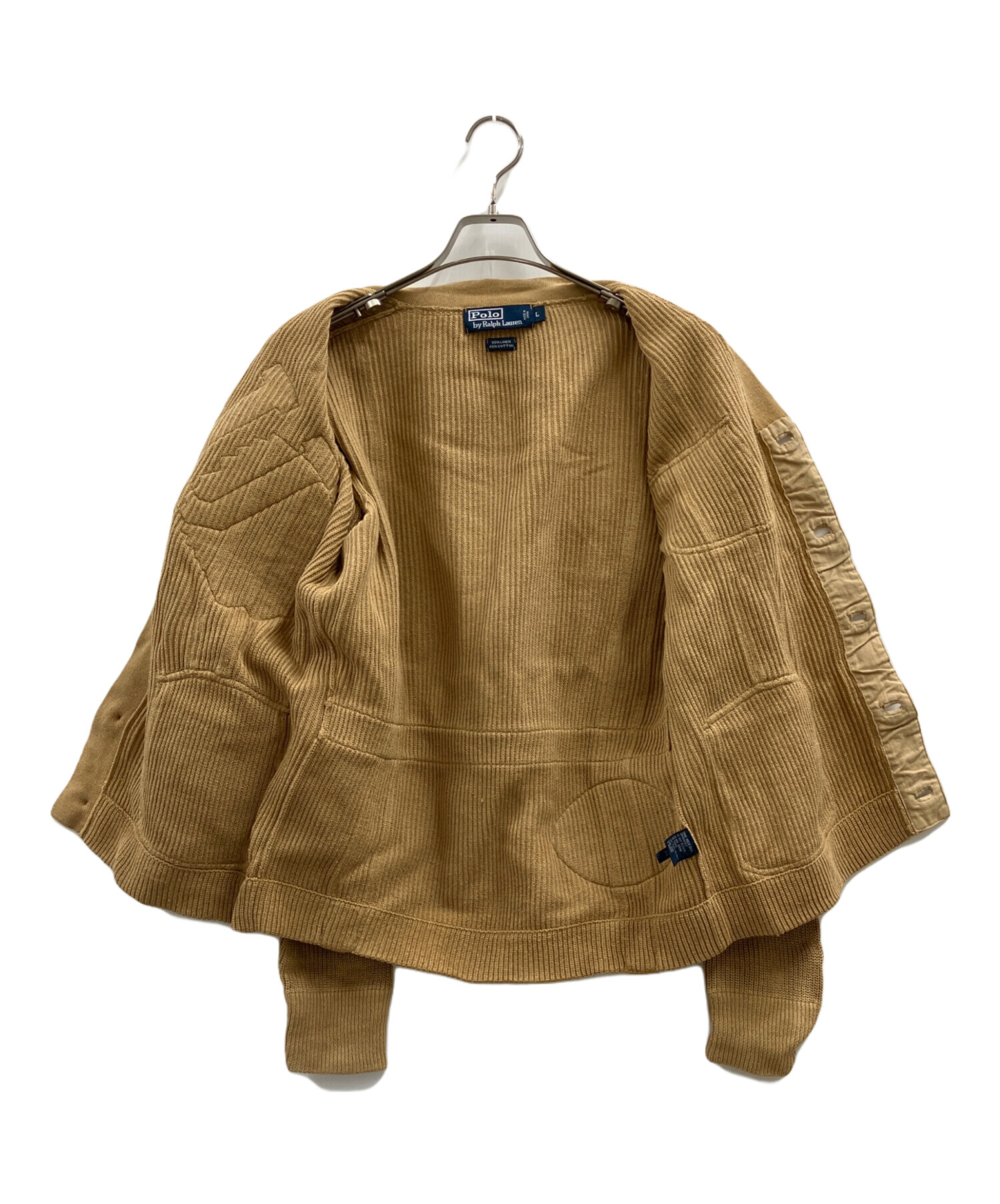 Polo Ralph Lauren ベージュ カーディガン 中古・古着通販】POLO RALPH LAUREN (ポロ・ラルフローレン) 厚手