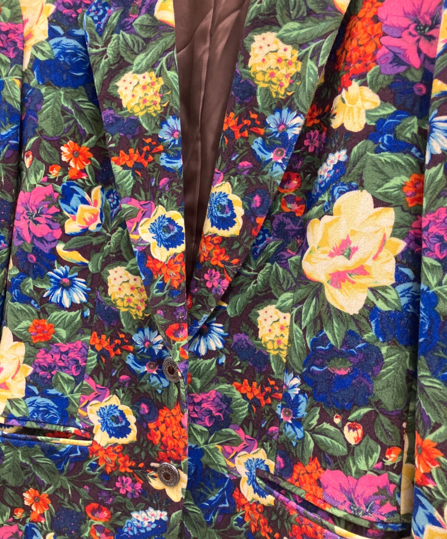KENZO 花柄 テーラードジャケット 中古・古着通販】KENZO (ケンゾー) テーラードジャケット マルチカラー