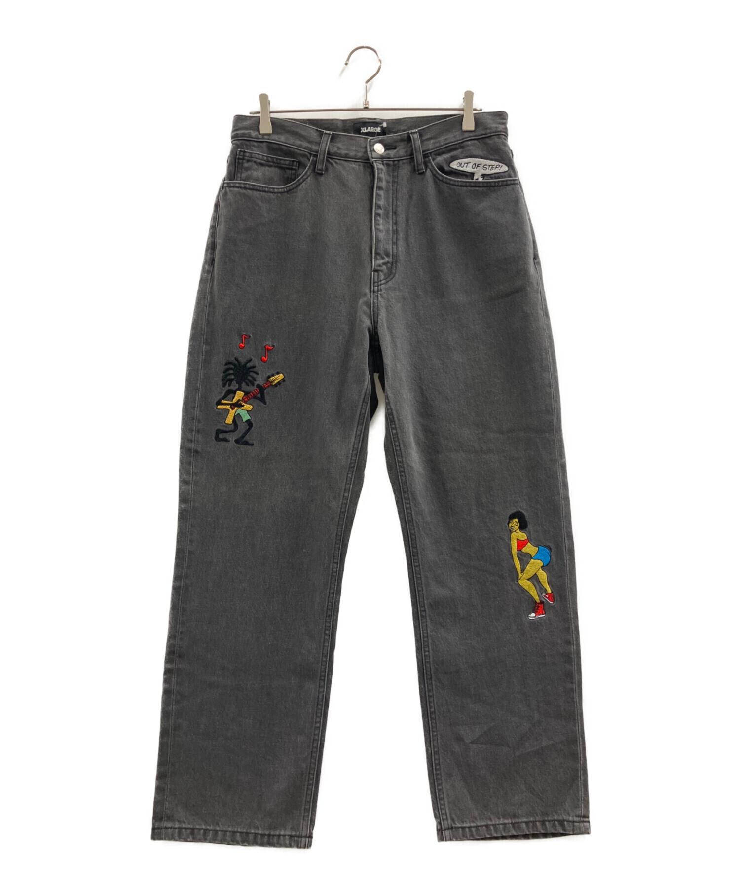 中古・古着通販】X-LARGE (エクストララージ) デニムパンツ ブラック